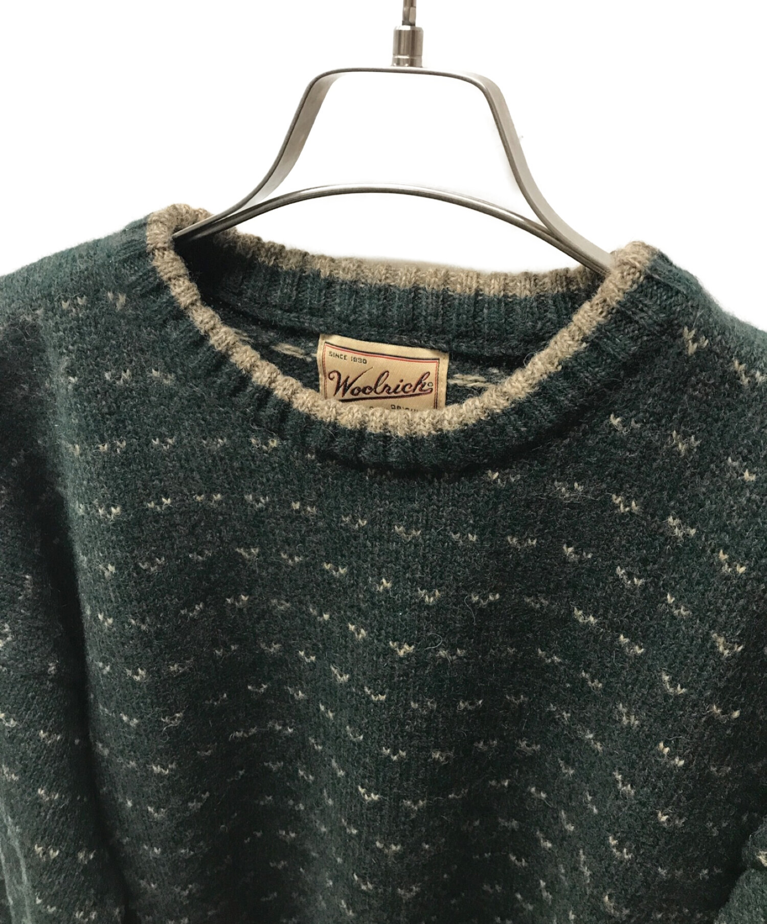 WOOLRICH (ウールリッチ) バーズアイニット グリーン サイズ:XL