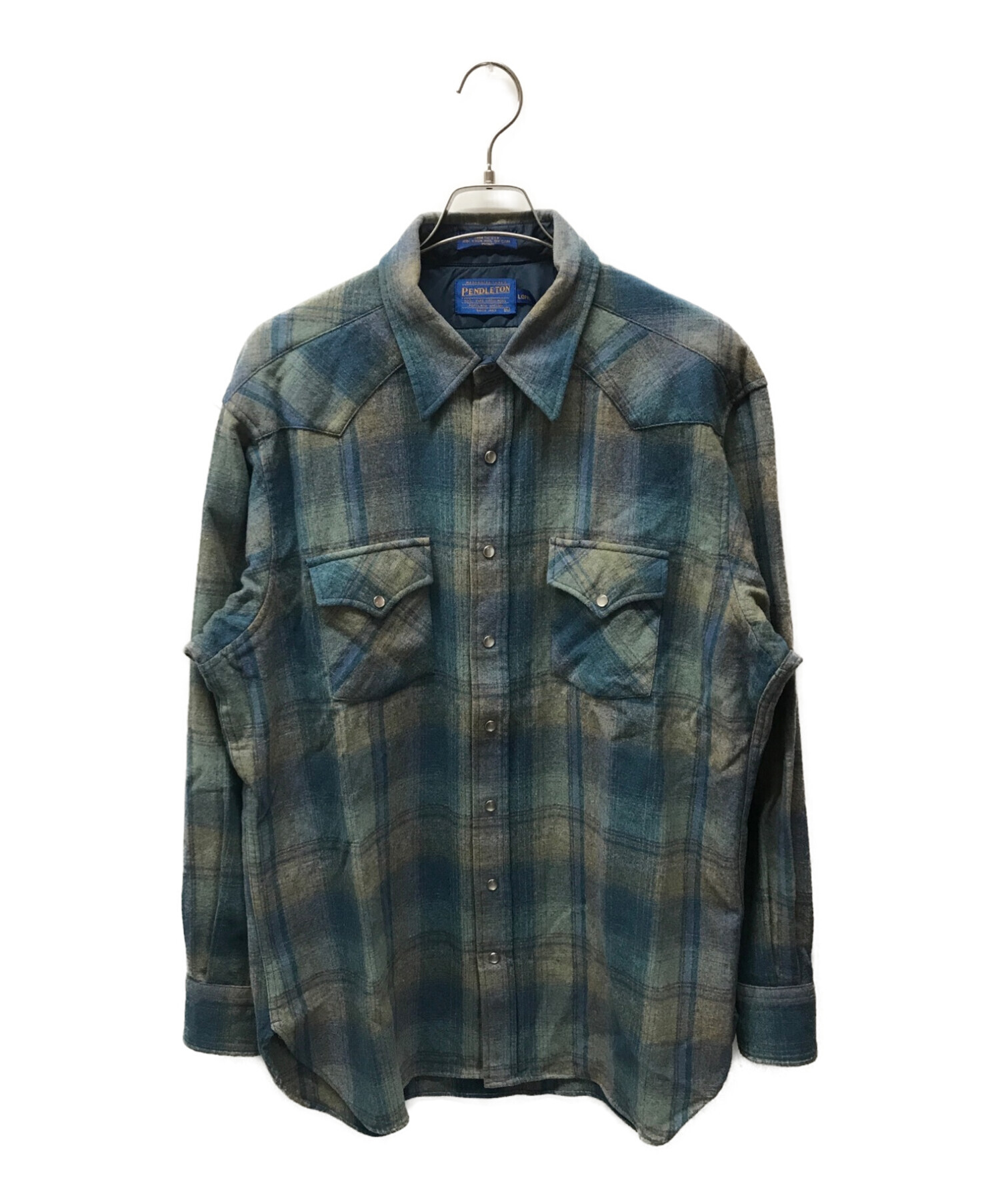 PENDLETON (ペンドルトン) ウエスタンウールチェックシャツ ブルー サイズ:XL