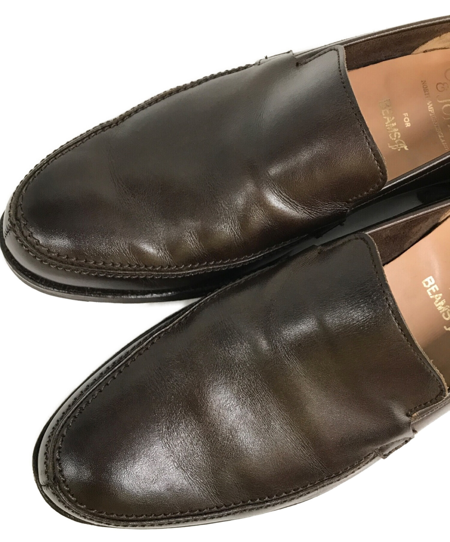 Crockett & Jones (クロケット＆ジョーンズ) BEAMS F (ビームスエフ) 別注 GAVIN カーフ エプロンフロントローファー  GAVIN ギャビン ブラウン サイズ:SIZE 6 1/2E(若干不鮮明)