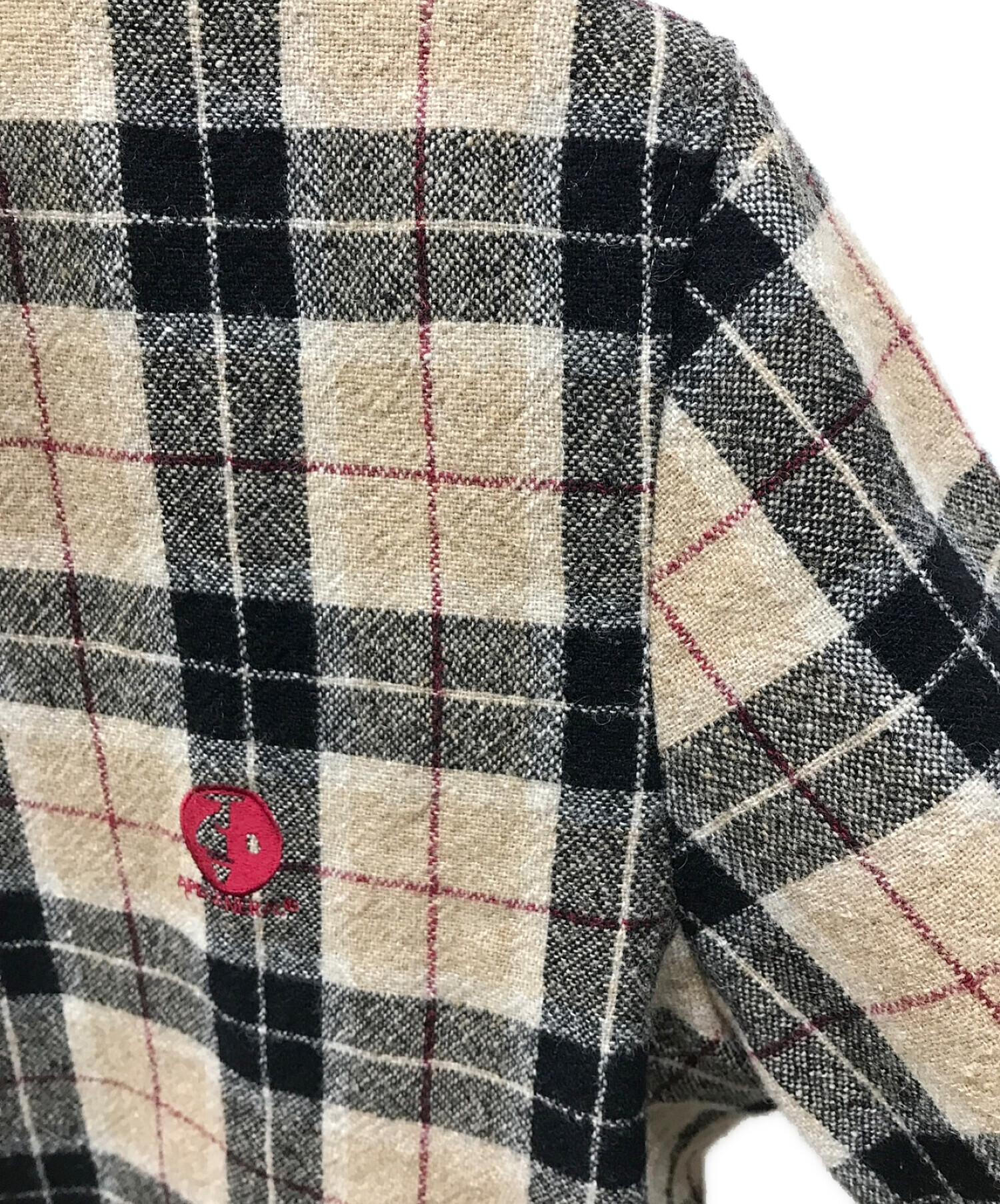 A BATHING APE (アベイシングエイプ) 90'sチェックブルゾン ブラウン サイズ:M