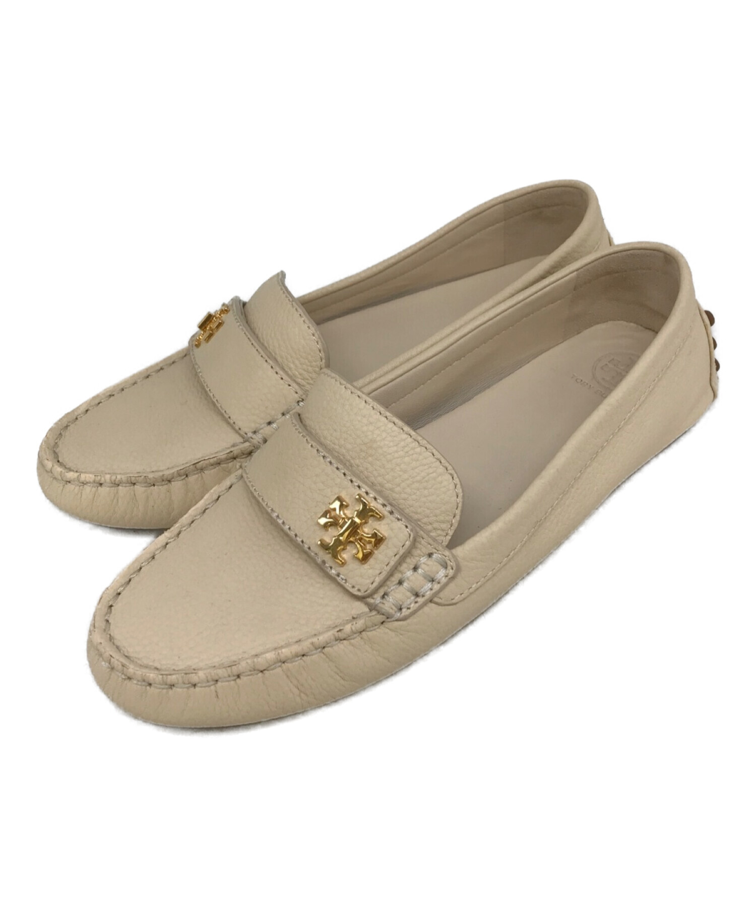 TORY BURCH (トリーバーチ) KIRA ドライビングシューズ ベージュ サイズ:8M