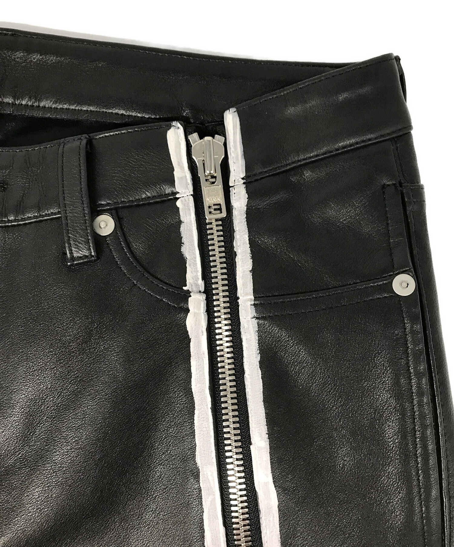 中古・古着通販】doublet (ダブレット) ZIP UP STRETCH LEATHER PANTS