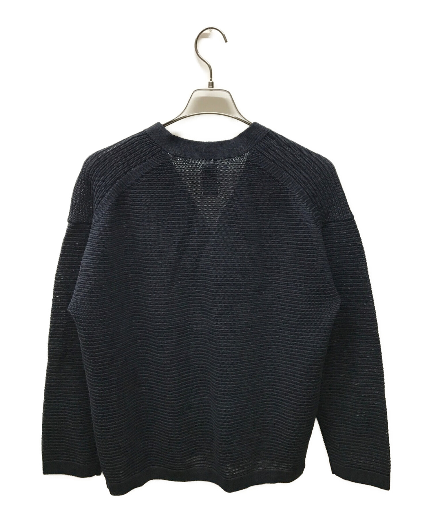 BATONER (バトナ―) UNITED ARROWS TOKYO (ユナイテッドアローズトウキョウ) ROYAL RAMIE V NECK  CARDIGAN Vネックカーディガン BN-23SM-061 ネイビー サイズ:1