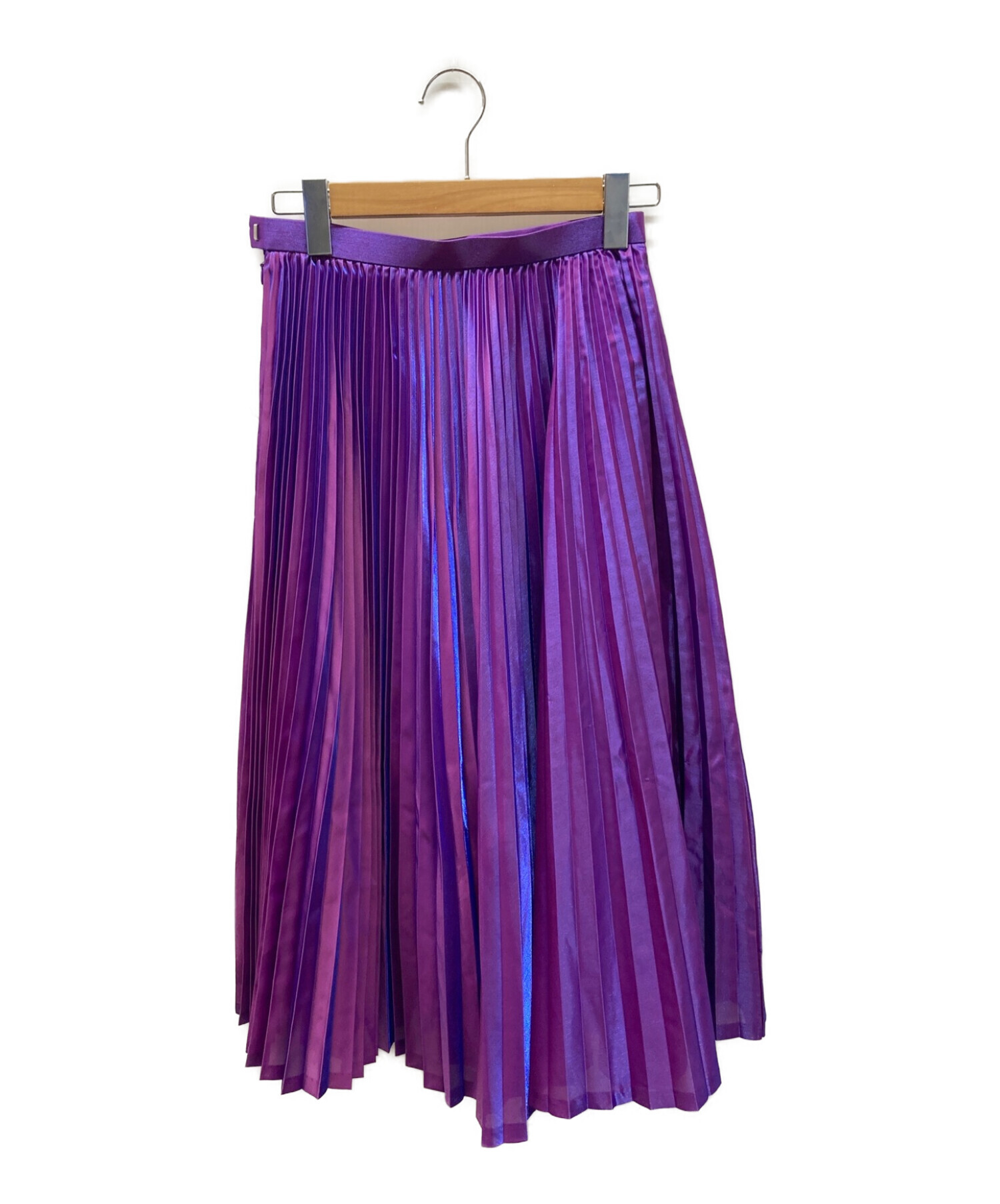 AKIRA NAKA (アキラナカ) Spark satin pleats skirt パープル サイズ:1