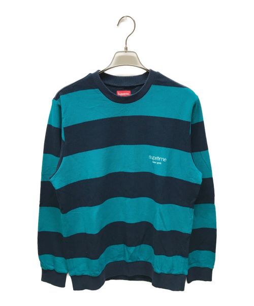 中古・古着通販】SUPREME (シュプリーム) Striped Pique Crewneck