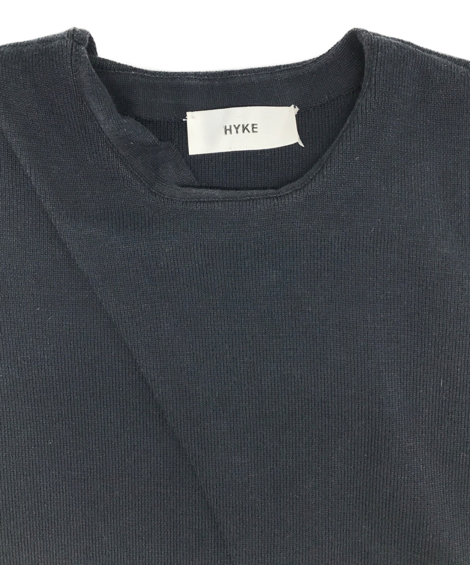 中古・古着通販】HYKE (ハイク) コットンシルクワンピース ネイビー