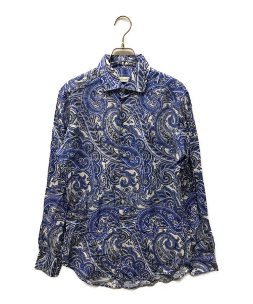 【中古・古着通販】ETRO (エトロ) ペイズリー柄シャツ ブルー