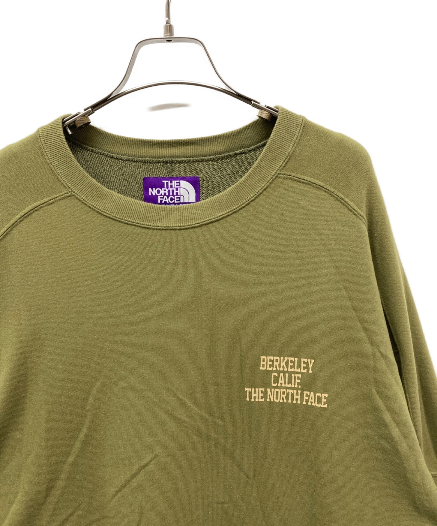 THE NORTHFACE PURPLELABEL (ザ・ノースフェイス パープルレーベル) Field Crew Neck  Sweat(フィールドクルーネックスウェット)　NT6250N オリーブ サイズ:M