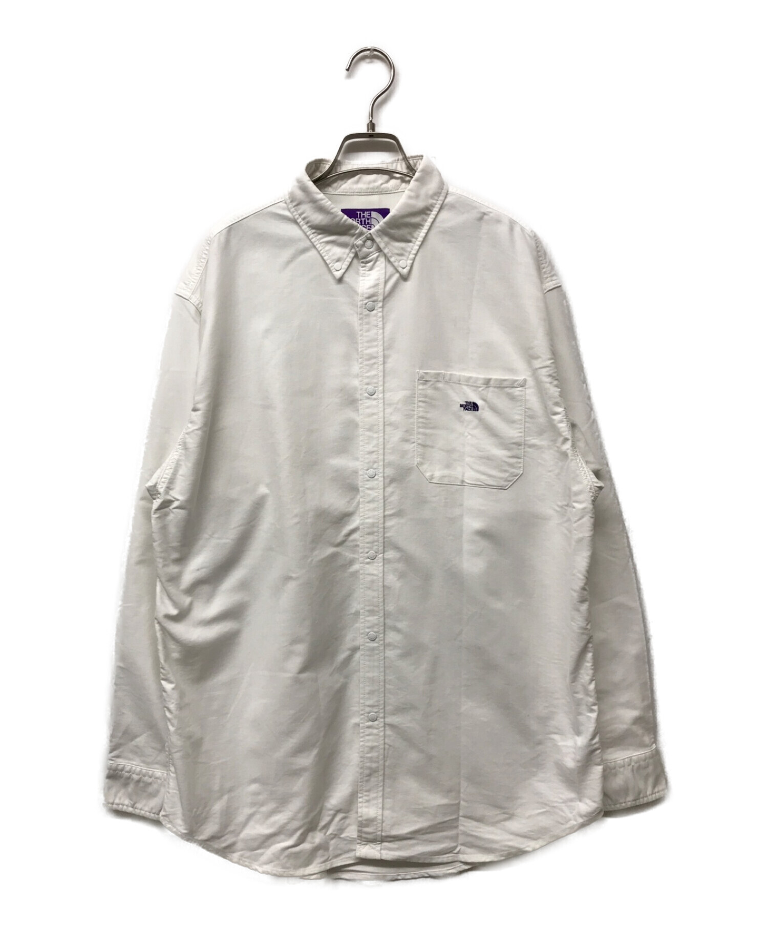 THE NORTHFACE PURPLELABEL (ザ・ノースフェイス パープルレーベル) Cotton Polyester OX B.D.  Shirt　 NT3118N　シャツ ホワイト サイズ:L