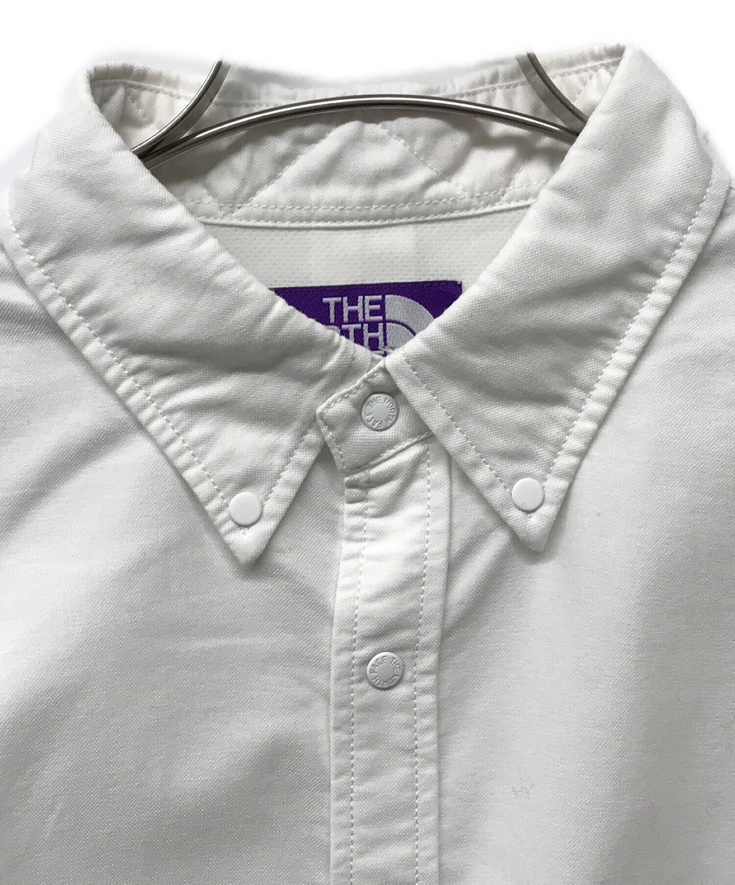 THE NORTHFACE PURPLELABEL (ザ・ノースフェイス パープルレーベル) Cotton Polyester OX B.D.  Shirt　 NT3118N　シャツ ホワイト サイズ:L