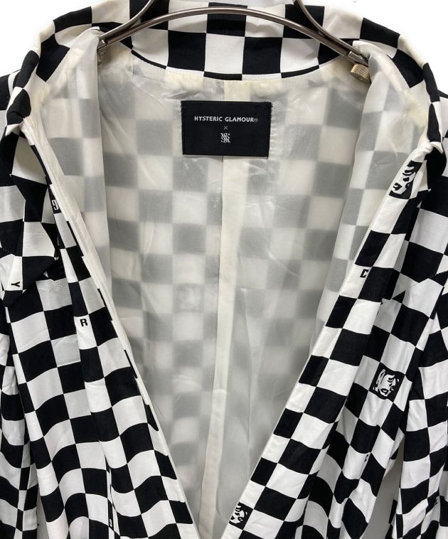 中古・古着通販】Hysteric Glamour (ヒステリックグラマー) G.V.G.V (ジーヴィージーヴィー) CHECKERED  PATTERN RAYON DRESS ブラック×ホワイト サイズ:ー｜ブランド・古着通販 トレファク公式【TREFAC FASHION】スマホサイト