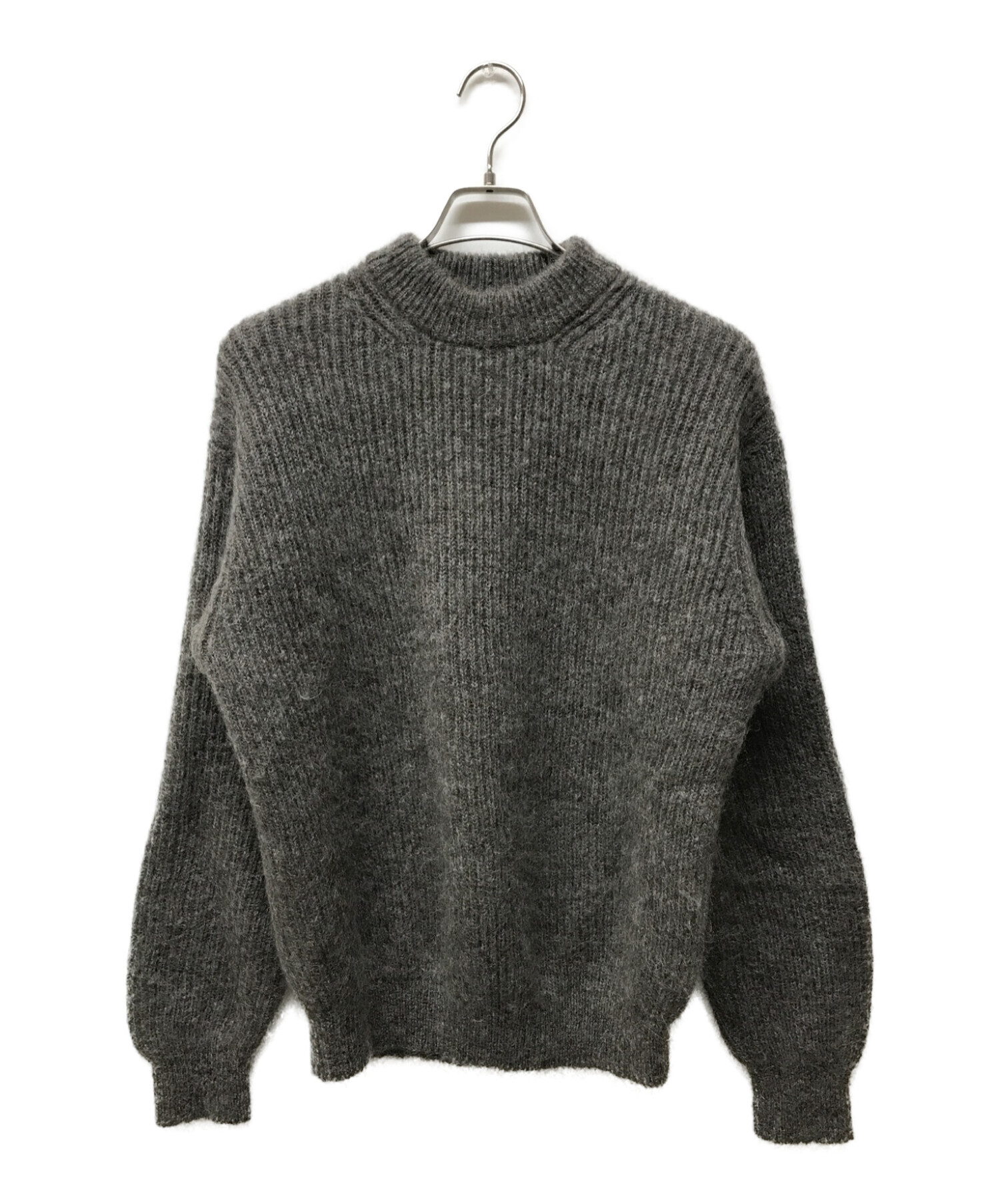 BLURHMS (ブラームス) Kid Mohair Alpaca Wool Knit P/O モヘアアルパカウールニット グレー サイズ:3