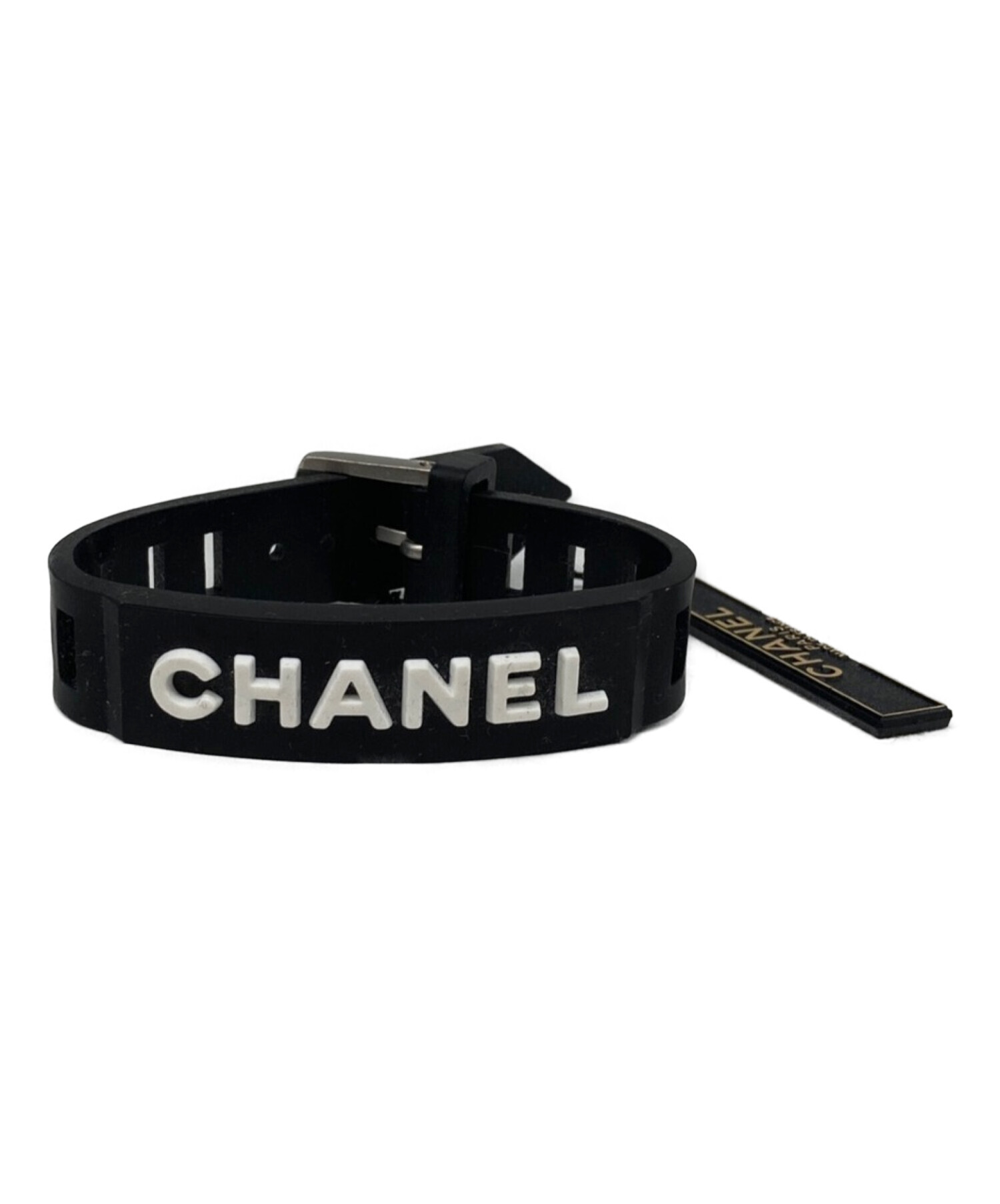 CHANEL (シャネル) ラバーロゴブレスレット A12633 99P ブラック サイズ:-