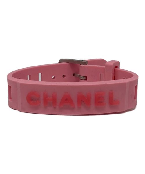 【中古・古着通販】CHANEL (シャネル) ラバーロゴブレスレット A12633 99P ピンク サイズ:-｜ブランド・古着通販  トレファク公式【TREFAC FASHION】スマホサイト