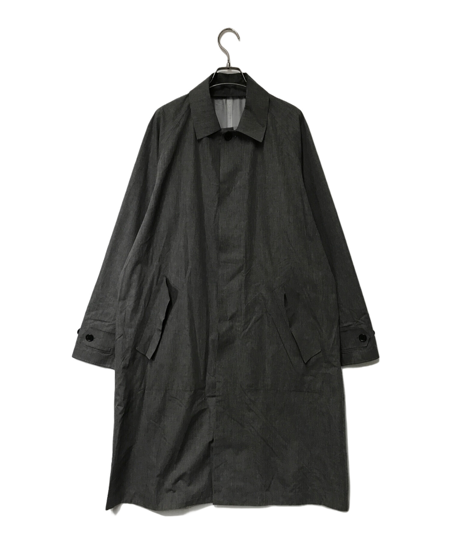 中古・古着通販】DESCENTE (デサント) SOUTIEN COLLAR COAT ステンカラーコート DESCENTE デサント  ポリウレタン加工 ラグランコート DUI3652 グレー サイズ:L｜ブランド・古着通販 トレファク公式【TREFAC FASHION】スマホサイト