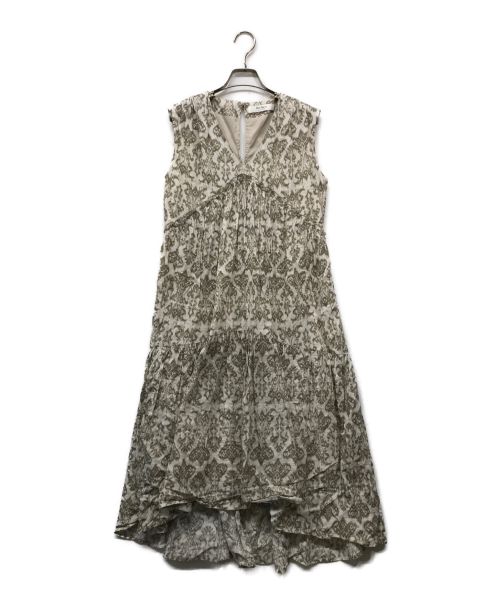 【中古・古着通販】HER LIP TO (ハーリップトゥ) Damask Cotton Midi Dress ダマスク織 コットン ミディ ワンピース  HLT2009050 ベージュ サイズ:M｜ブランド・古着通販 トレファク公式【TREFAC FASHION】スマホサイト