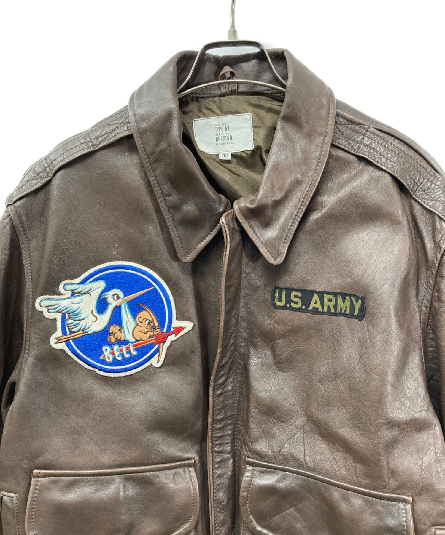 U.S.AIR FORCE (ユーエスエアフォース) TYPE A2ジャケット ブラウン サイズ:42