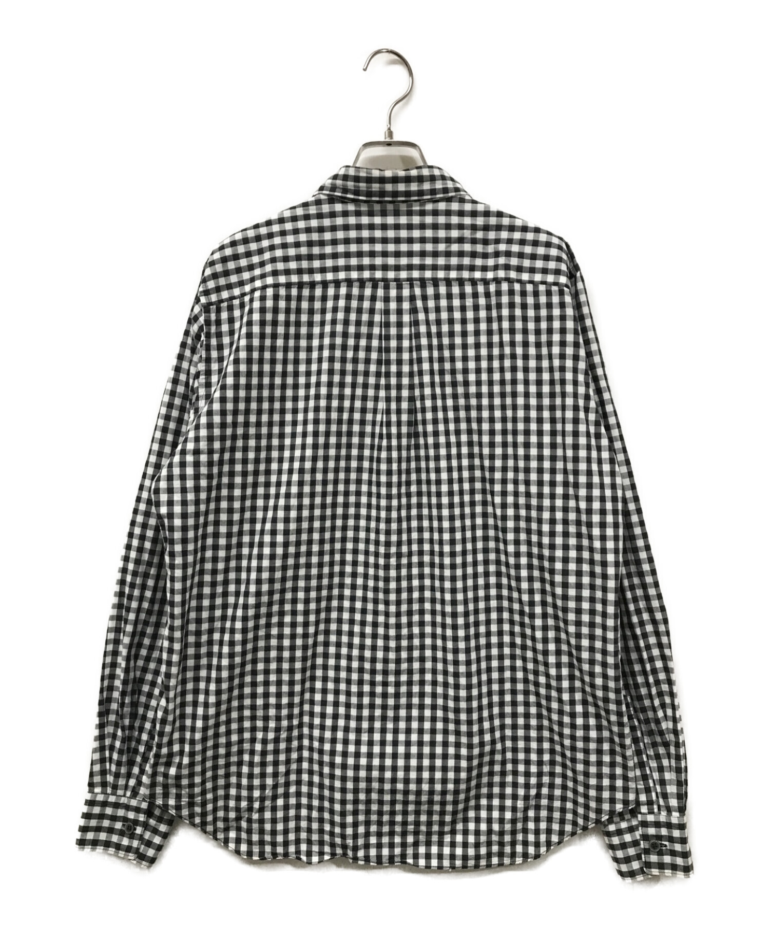 BLACK COMME des GARCONS (ブラック コムデギャルソン) パッチワークチェックシャツ BLACK COMME des  GARCONS ブラック コムデギャルソン 切り替えシャツ 1J-B011 グレー サイズ:L