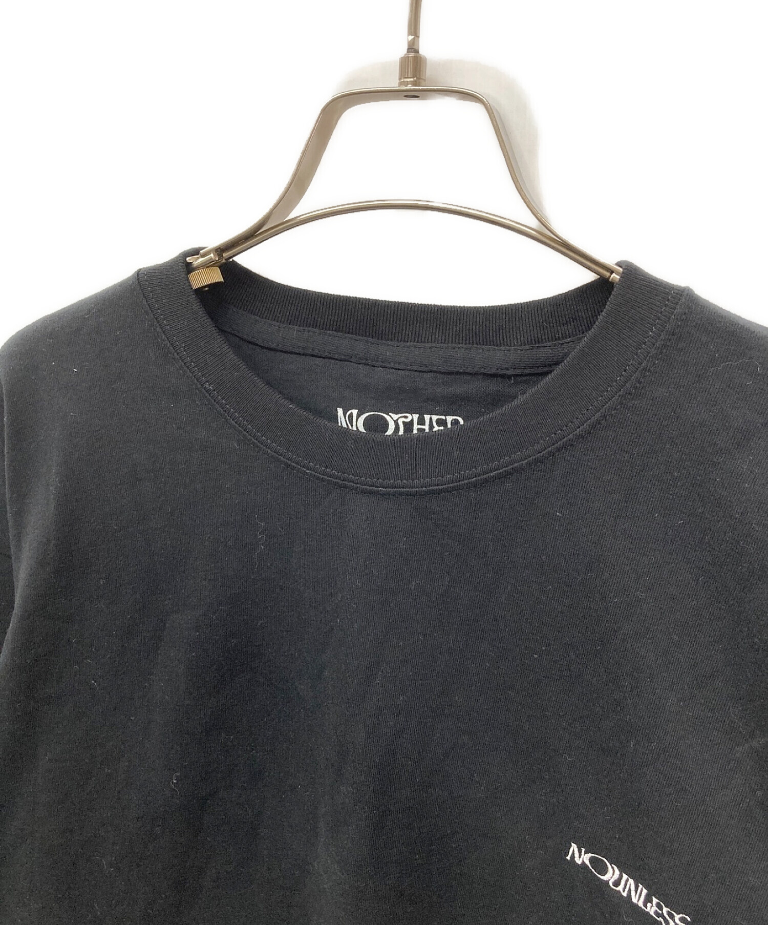 NOUNLESS (ナウンレス) MINI LOGO LONG TEE ロンT コットン100% ワンポイント　ロングスリーブ ブラック サイズ:M