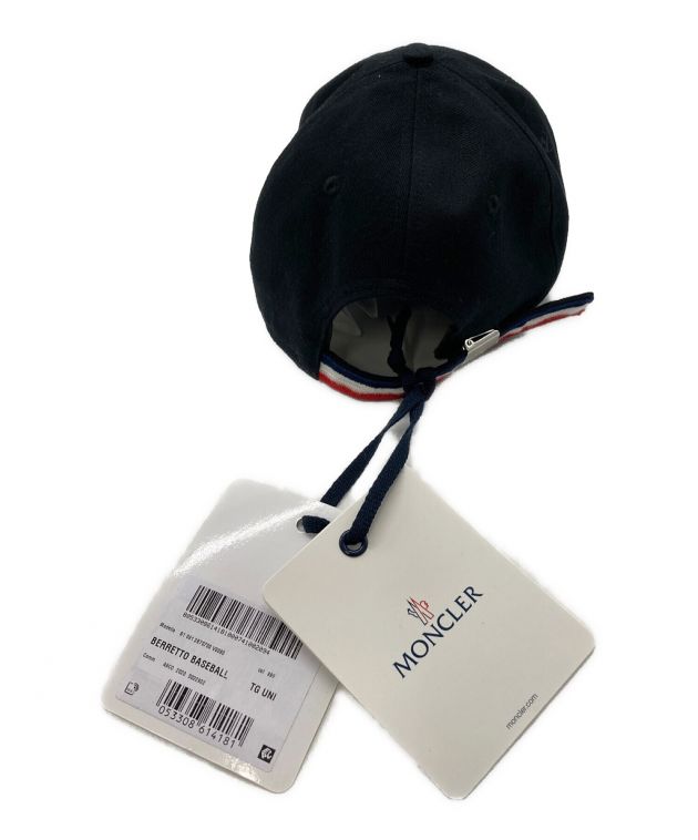 未使用★ モンクレール キャップ　帽子　ダブルロゴ　ブラック　UNI 国内正規品形ベースボール