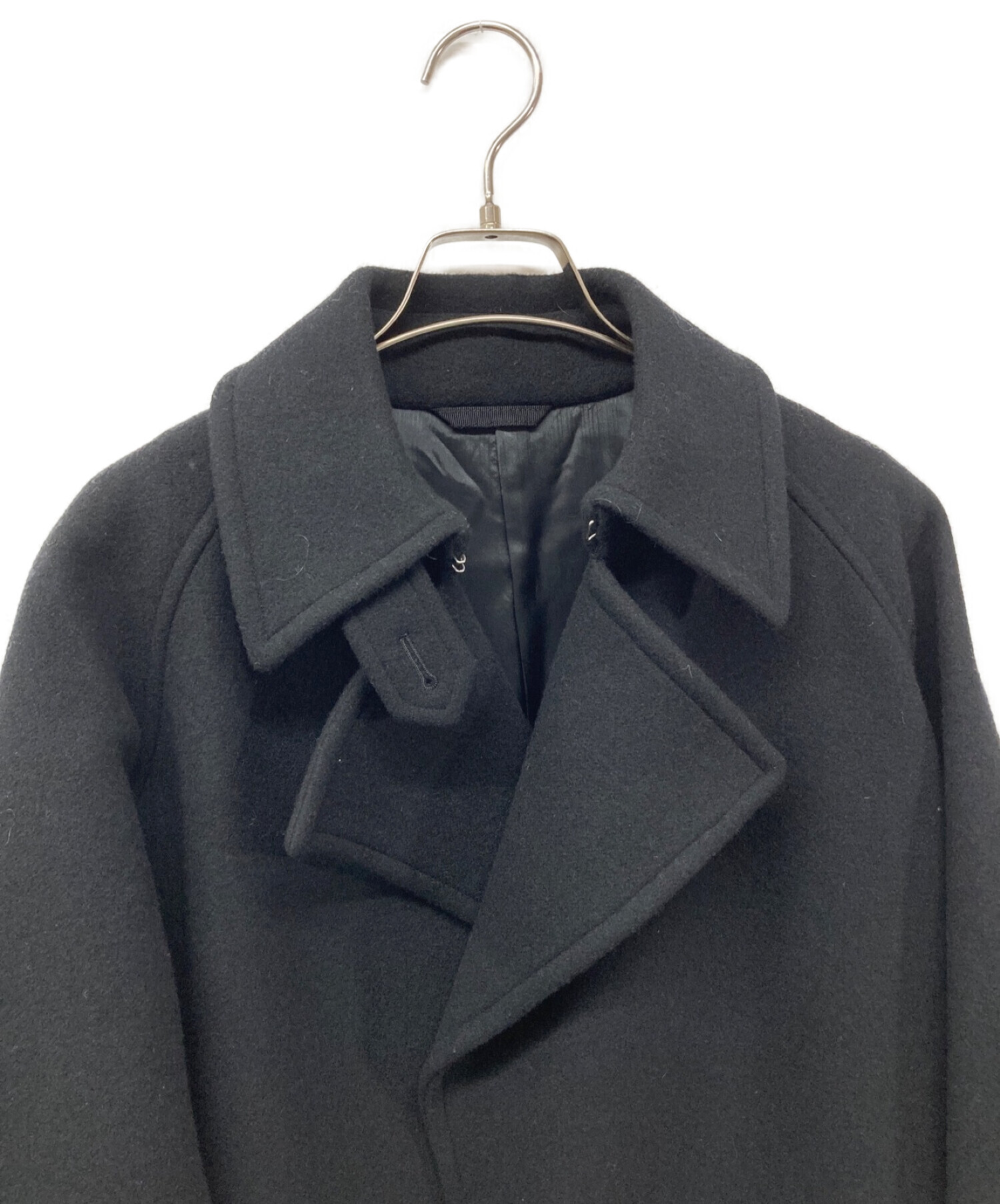 YLEVE (イレーヴ) SUPER 100’S MELTON BELTED COAT/168-1210054 ブラック サイズ:1