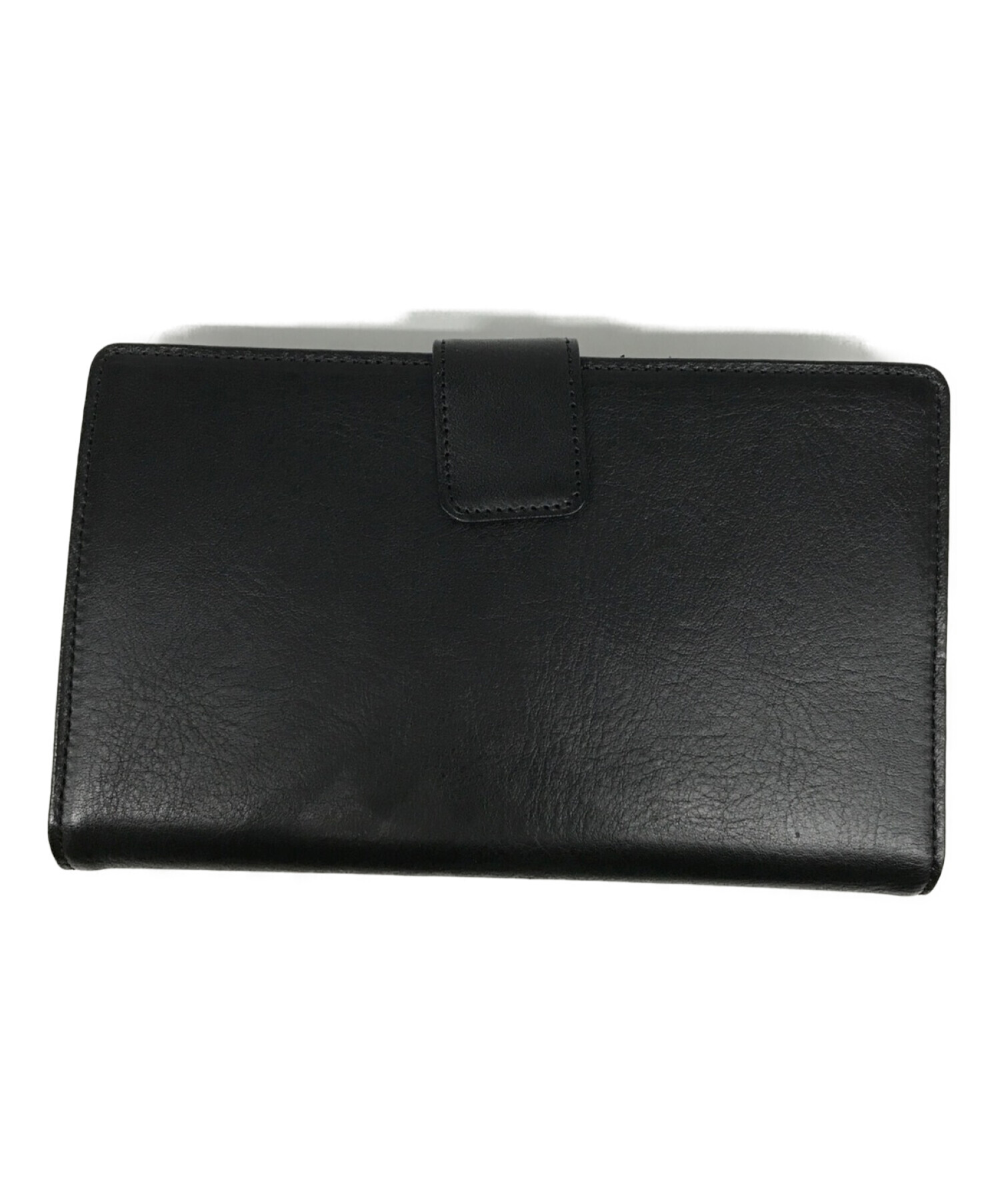 中古・古着通販】Y's (ワイズ) SEMI GLOSS LEATHER A CLASP LONG WALLET YX-A02-711-1-02  がま口 ブラック｜ブランド・古着通販 トレファク公式【TREFAC FASHION】スマホサイト