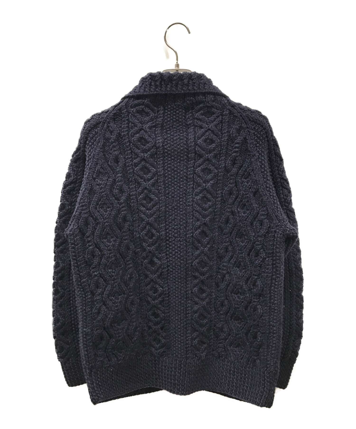 INVERALLAN (インバーアラン) ニットカーディガン INVERALLAN インバーアラン 3A LUMBER CARDIGAN ランバー  カーディガン スコットランド製 ネイビー サイズ:下記参照