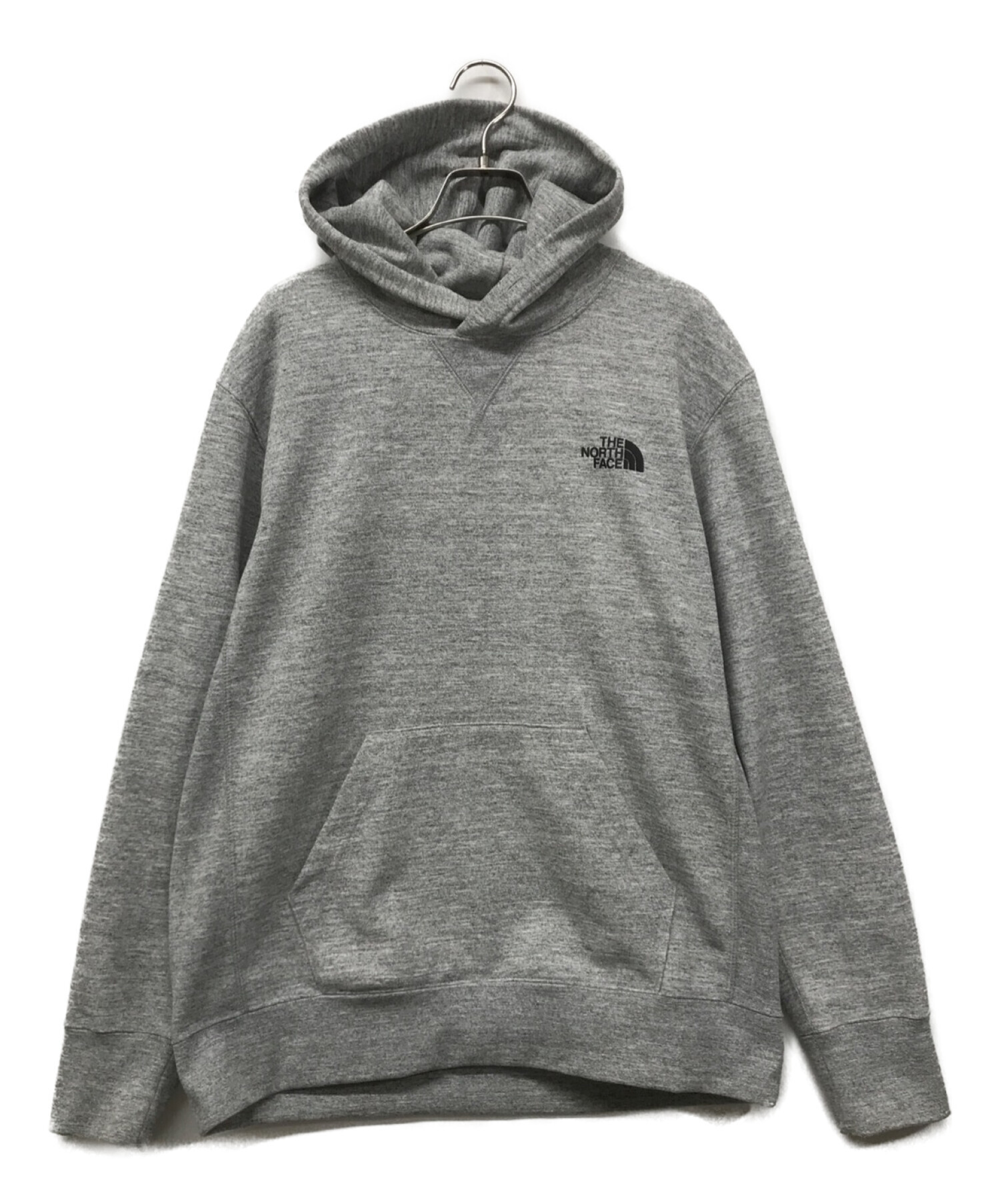 THE NORTH FACE Back Square Logo Hoodie バックスクエアロゴフーディ 杢グレー はめ込みガゼットTHE NORTH  FACE ザ ノースフェイス NT12034 グレー サイズ:L