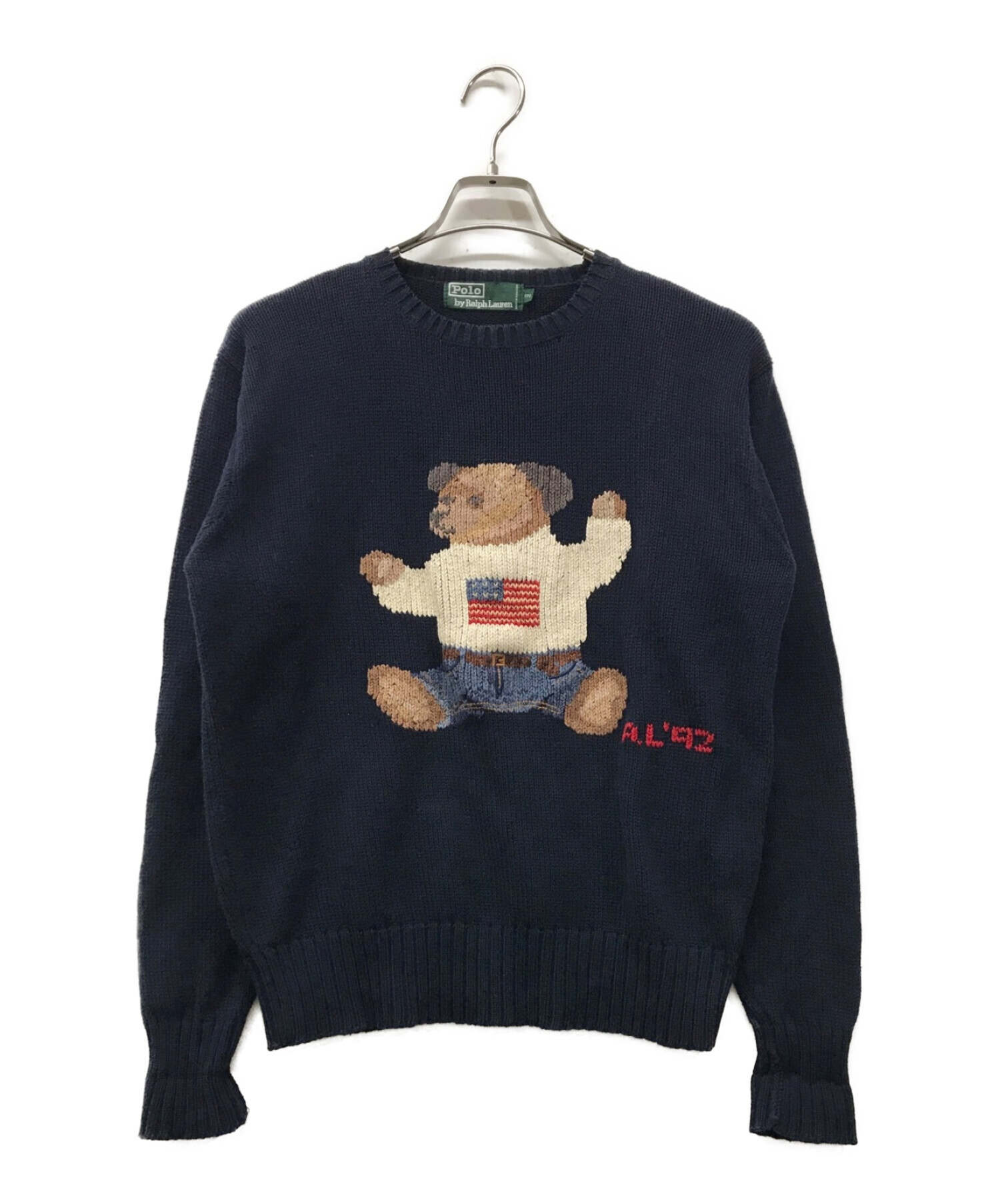 中古・古着通販】POLO RALPH LAUREN (ポロ・ラルフローレン) RL'92 ポロベアニット ネイビー サイズ:SIZE 170｜ブランド・古着通販  トレファク公式【TREFAC FASHION】スマホサイト