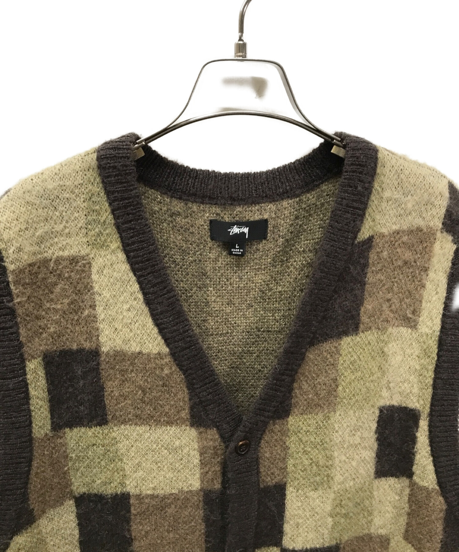 中古・古着通販】stussy (ステューシー) Wobbly Check Sweater stussy