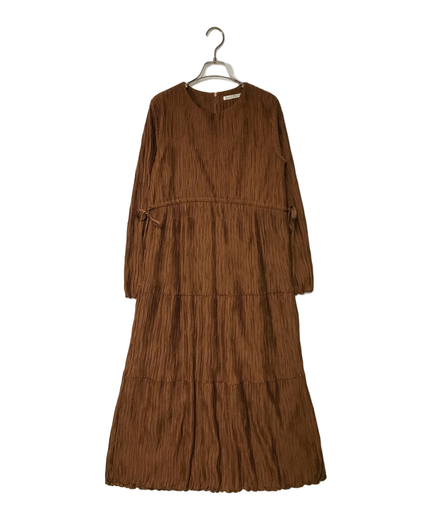 中古・古着通販】RANDEBOO (ランデブー) Natural sensual dress ナチュラルドレス RANDEBOO ランデブー  プリーツ加工 ティアードワンピース 01003-08097 ブラウン サイズ:F｜ブランド・古着通販 トレファク公式【TREFAC  FASHION】スマホサイト