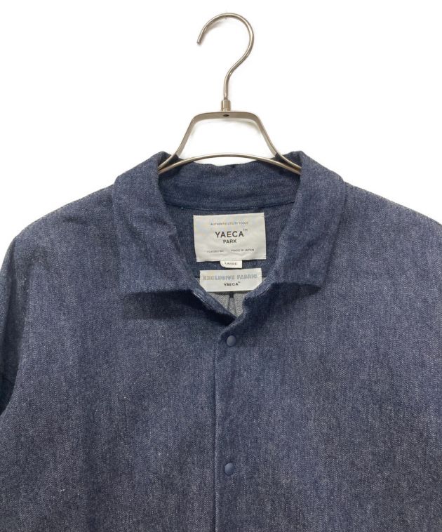 YAECA PARK (ヤエカパーク) DENIM COMFORT SHIRT EXTRA WIDE デニム コンフォート シャツ エクストラ ワイド  111024 Steven Alan スティーブンアラン インディゴ サイズ:LARGE