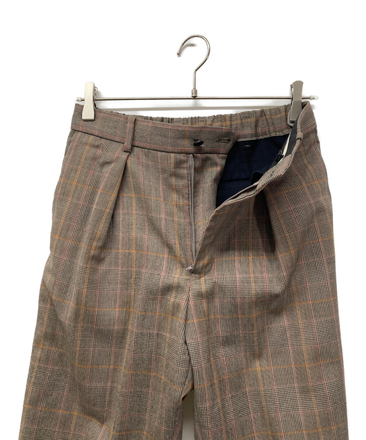 中古・古着通販】MARKAWARE (マーカウェア) FRONT PLEATS PEGTOP BROWN CHECK フロントプリーツ ペグトップパンツ  テーパードパンツ A19D-01PT01C ブラウン サイズ:1｜ブランド・古着通販 トレファク公式【TREFAC FASHION】スマホサイト