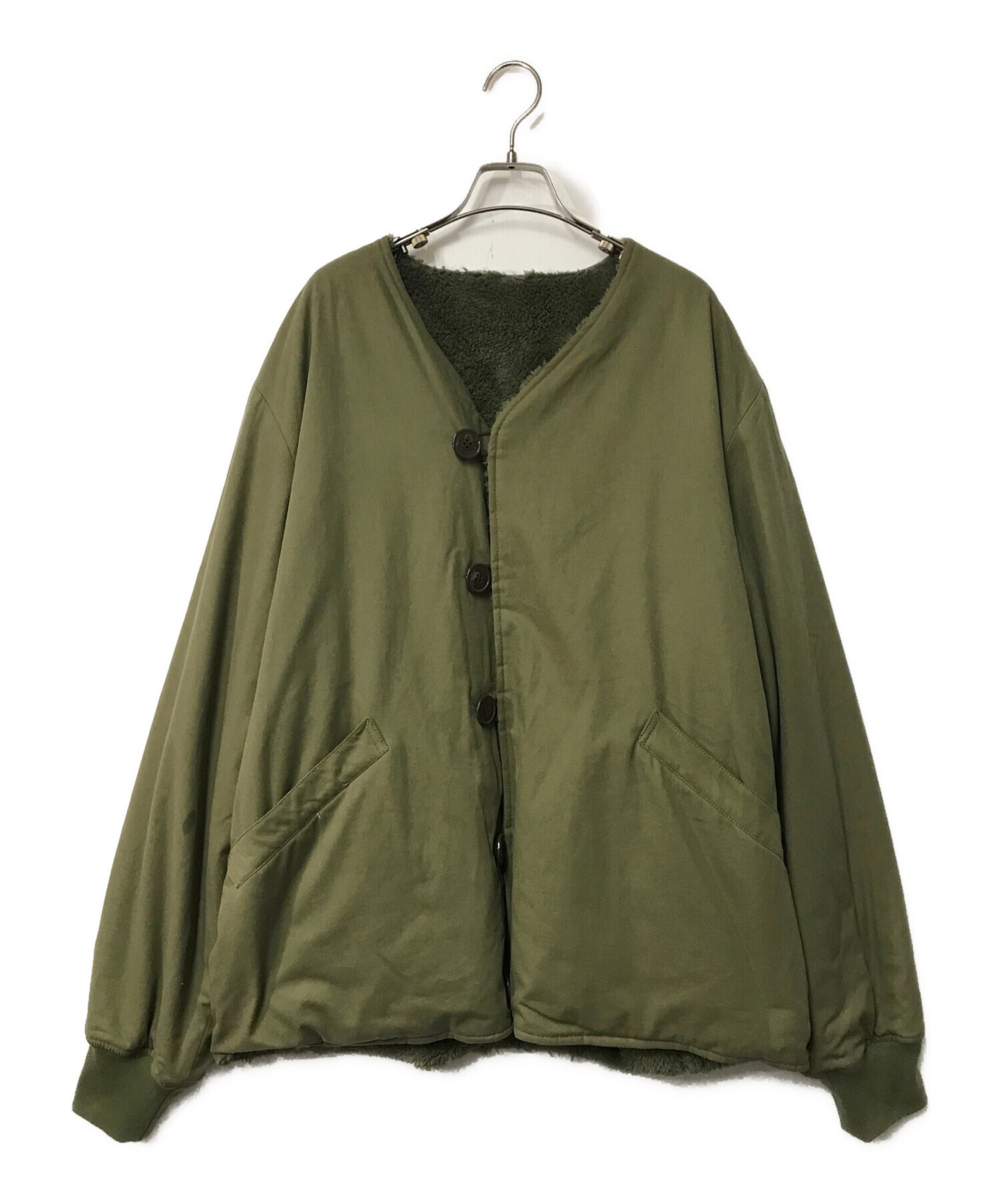 別注 リバーシブル ノーカラーブルゾン ARMY TWILL アーミーツイル JOURNAL STANDARD relume ジャーナルスタンダード  レリューム 22011464911030