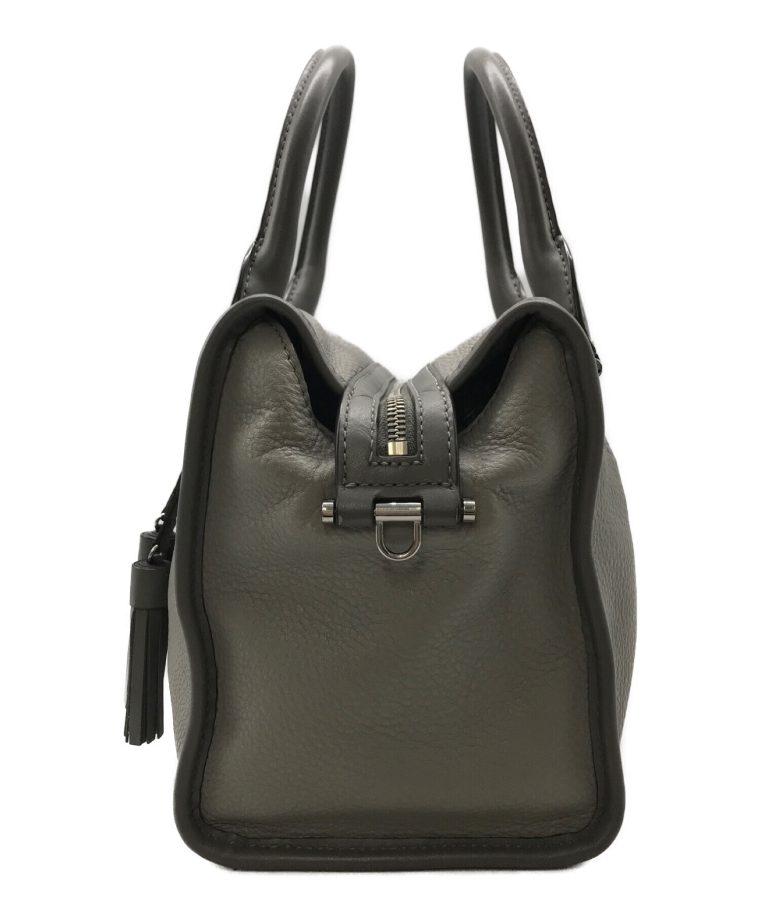 MICHAEL KORS (マイケルコース) Geneva Large Leather Satchel サッチェルバッグ 2WAYバッグ グレー