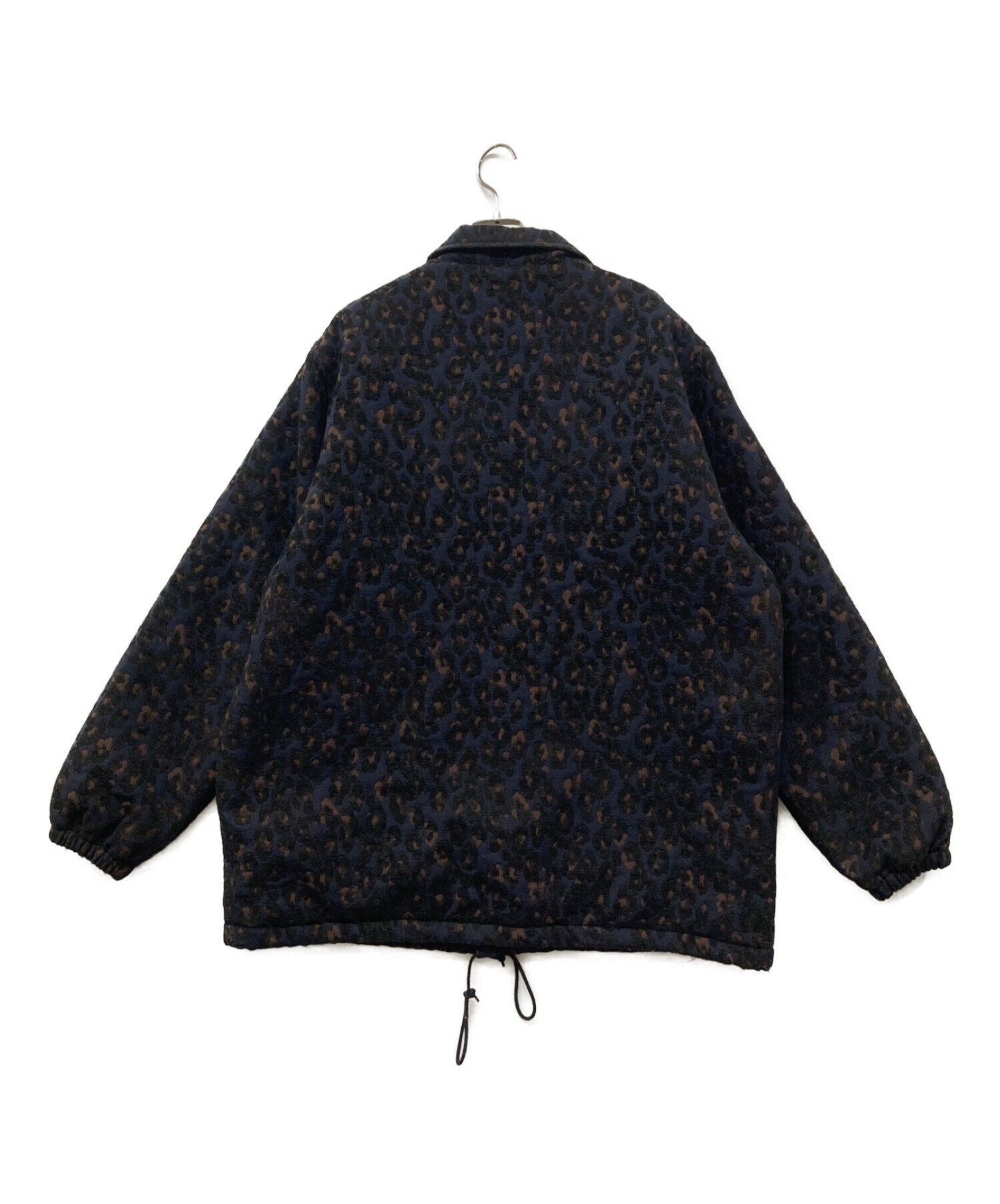 Needles (ニードルズ) Coach Jacket Leopard Mail Jq レオパード コーチジャケット J0185 ブラック サイズ:L