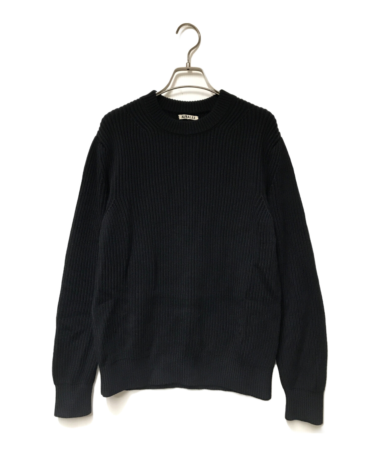 AURALEE (オーラリー) WOOL CASHMERE RIB KNIT/A5AP01RK/ウール/カシミヤ/リブニット ブラック サイズ:3