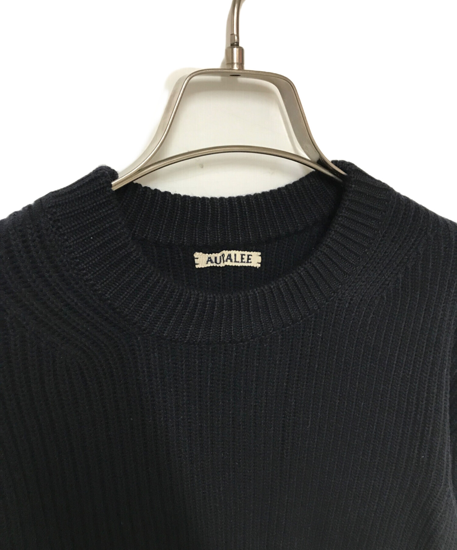 AURALEE (オーラリー) WOOL CASHMERE RIB KNIT/A5AP01RK/ウール/カシミヤ/リブニット ブラック サイズ:3