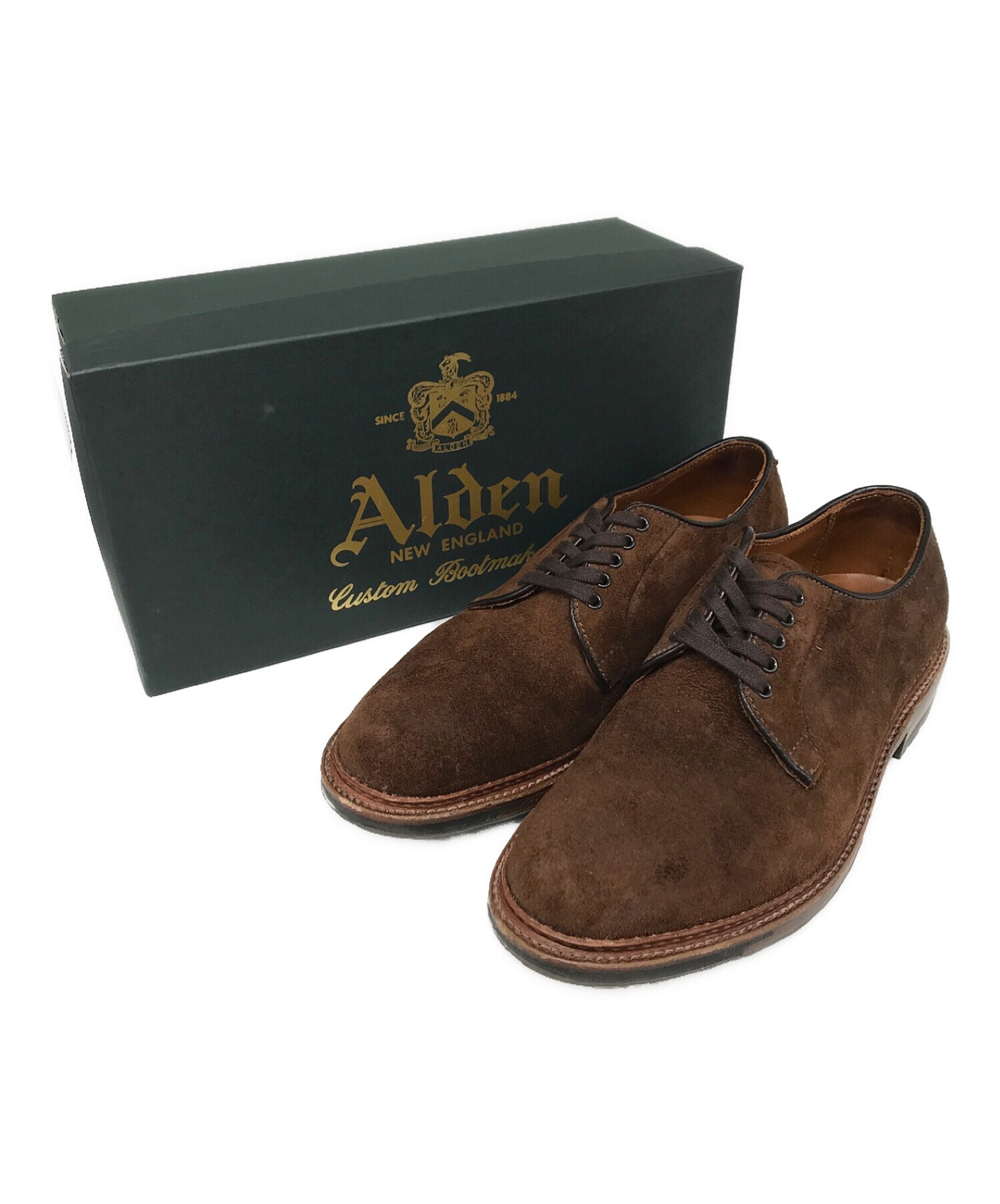 中古・古着通販】Alden (オールデン) 5-Eye Plane Toe Ox. 9474C Tabacco Reverse Chamois  スエードプレーントシューズ バリーラスト ハーフコマンド アンティークエッジ ブラウン サイズ:6 1/2D｜ブランド・古着通販  トレファク公式【TREFAC FASHION】スマホサイト