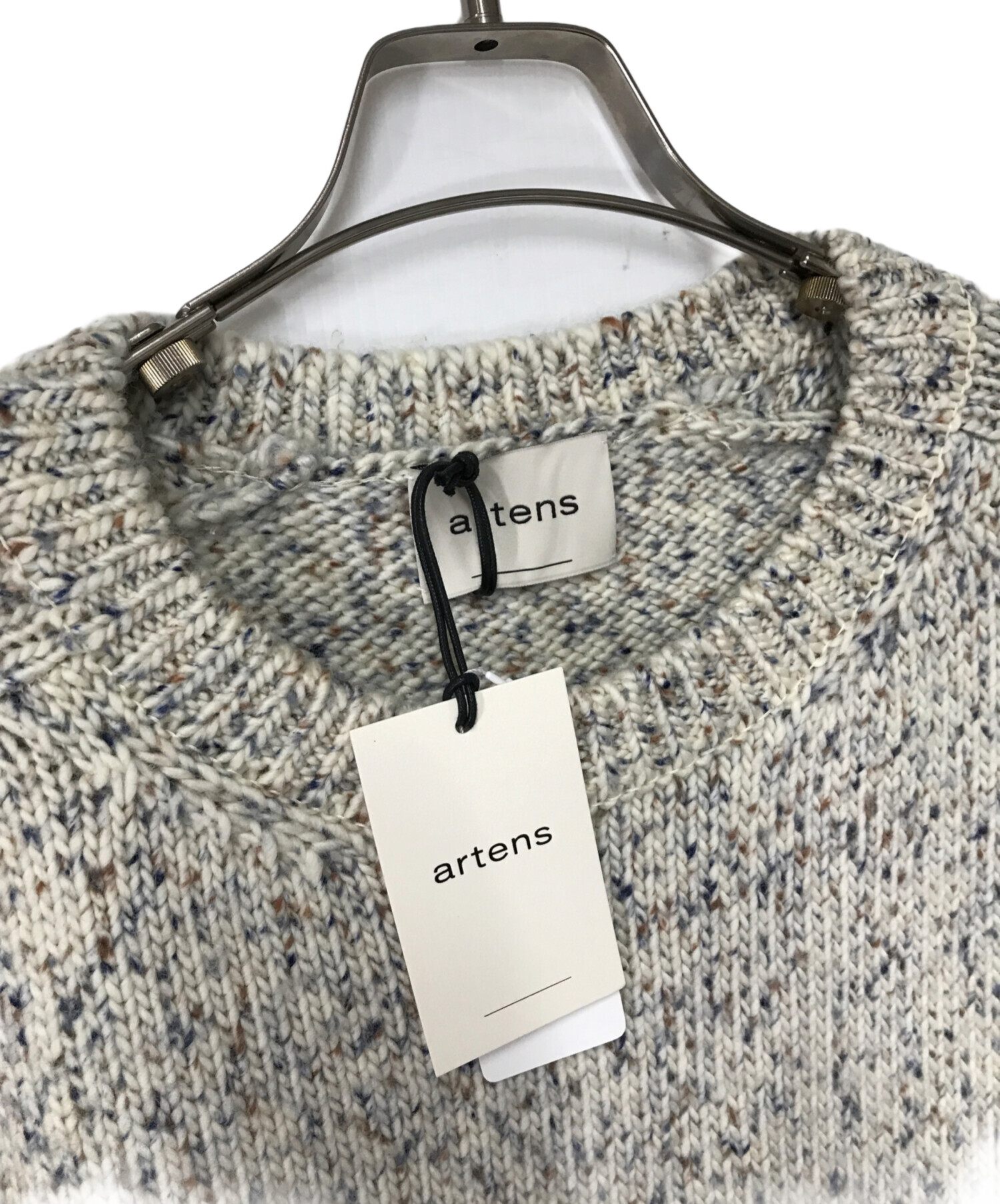 artens (アーテンス) print dye yarn crewneck Pullover artens アーテンス プルオーバーニット  クルーネック 日本製 1020201 アイボリー サイズ:5