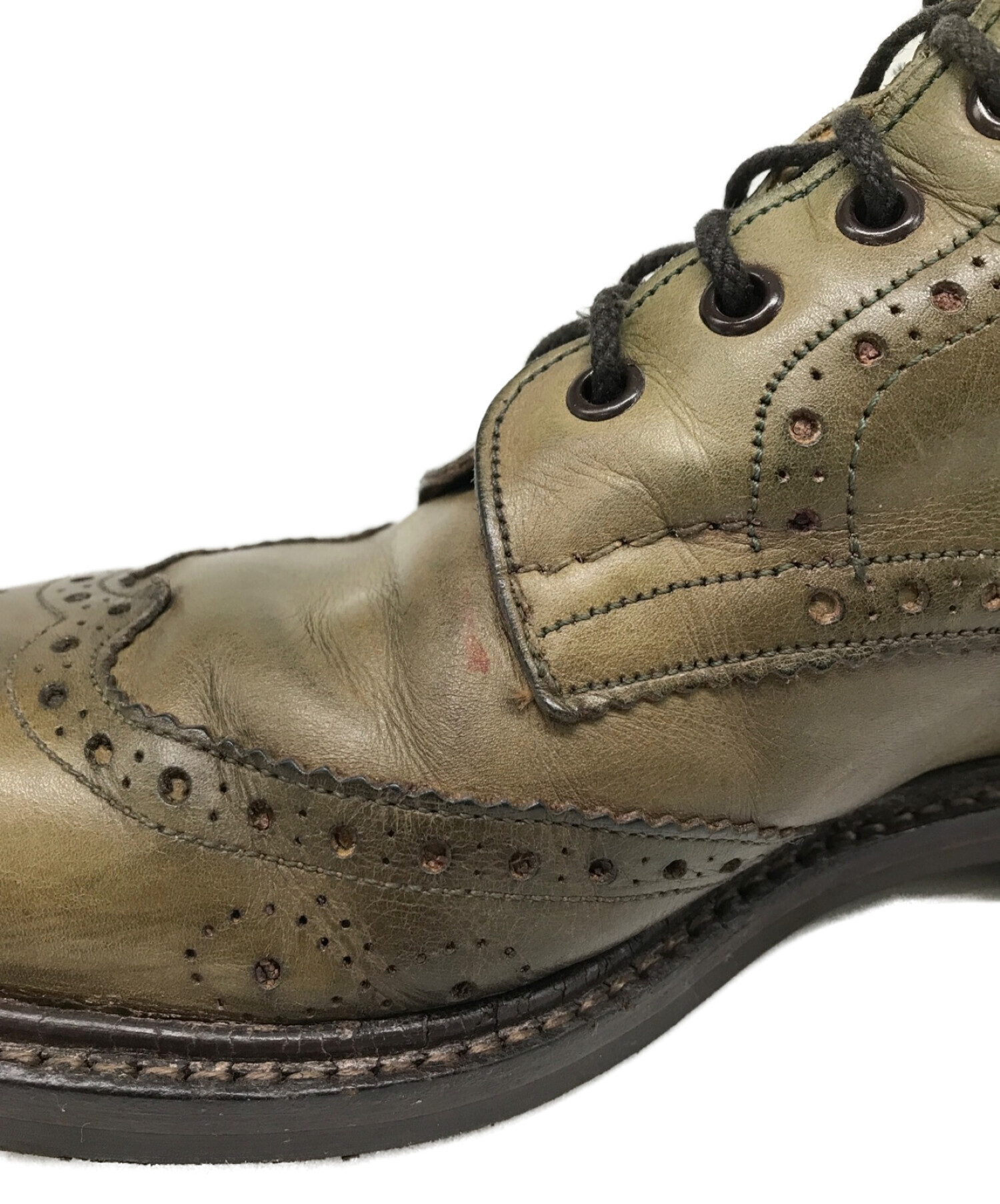 Tricker's (トリッカーズ) PAUL SMITH (ポールスミス) カントリーブーツ/paul smith別注/832723/レザー  オリーブグリーン サイズ:8 1/2