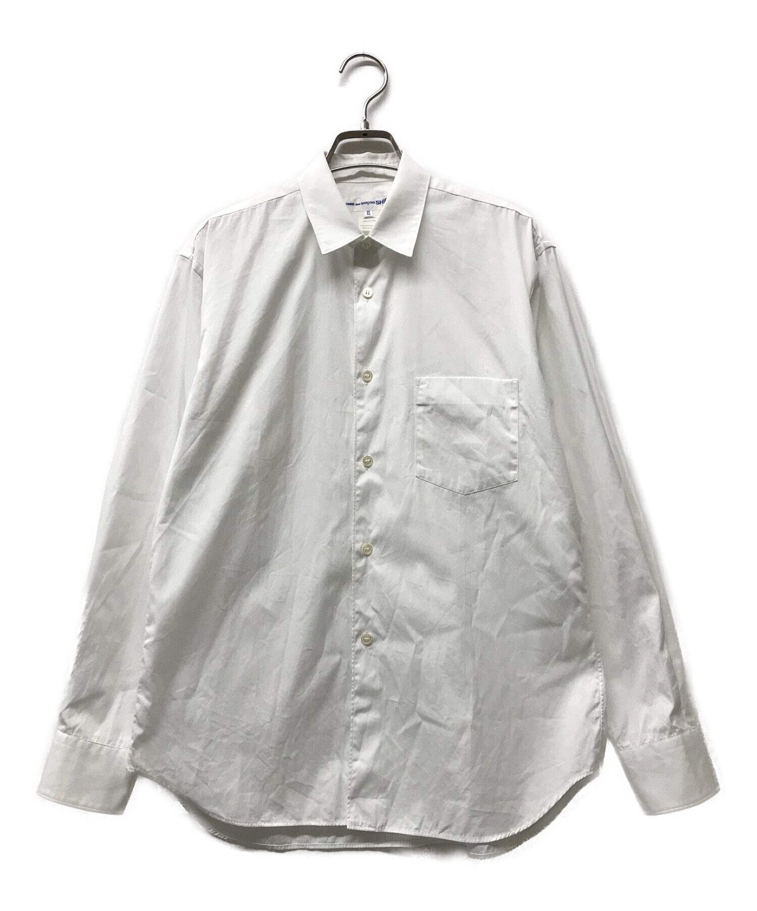 COMME des GARCONS SHIRT (コムデギャルソンシャツ) CLASSIC FIT SHIRT/クラシックフィット  シャツ/長袖シャツ/コットンシャツ/CDGS2PL/フランス製/ ホワイト サイズ:XS