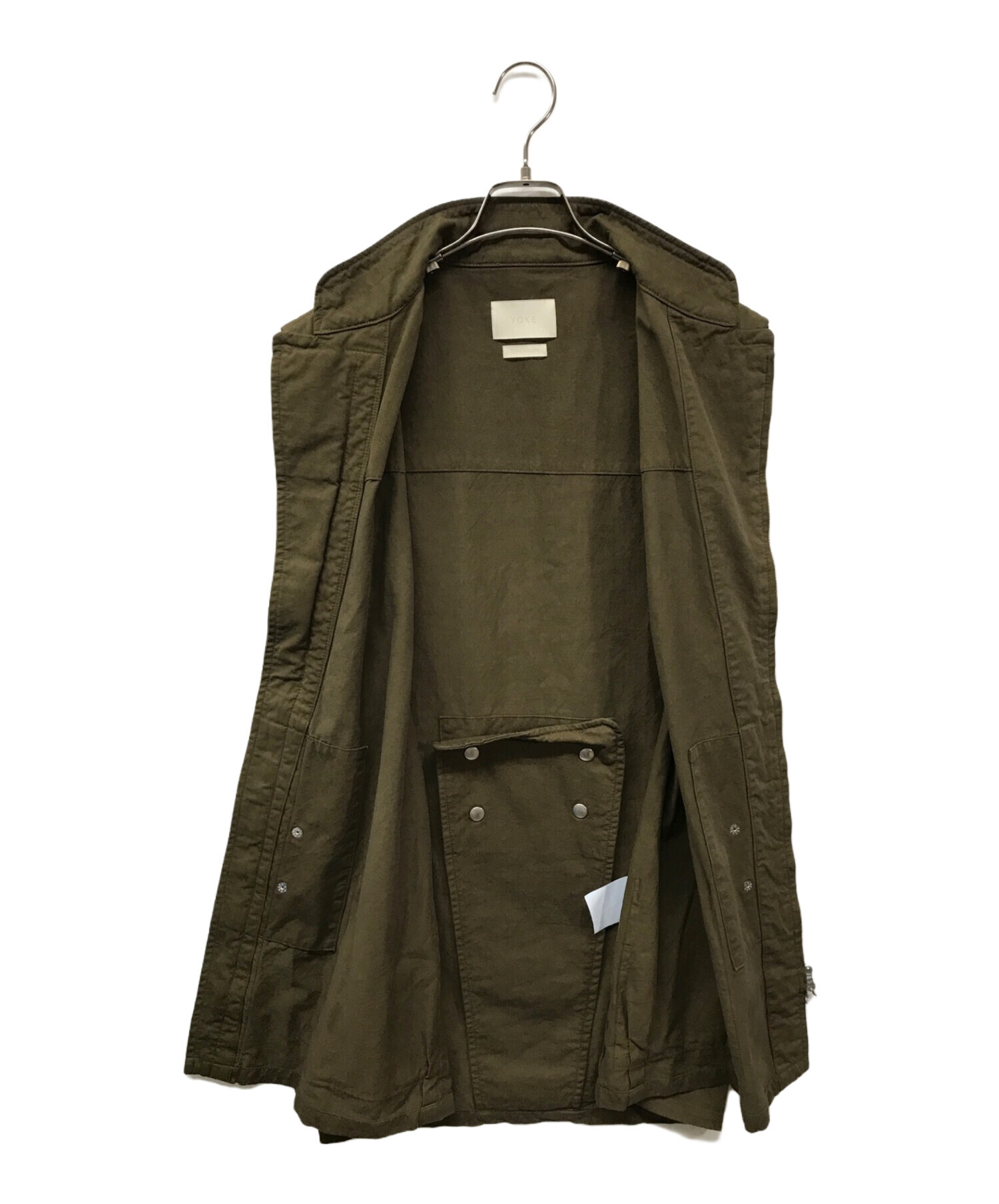 中古・古着通販】YOKE (ヨーク) Military Long Vest/ミリタリーロングベスト/YK23FW0546V オリーブ  サイズ:2｜ブランド・古着通販 トレファク公式【TREFAC FASHION】スマホサイト