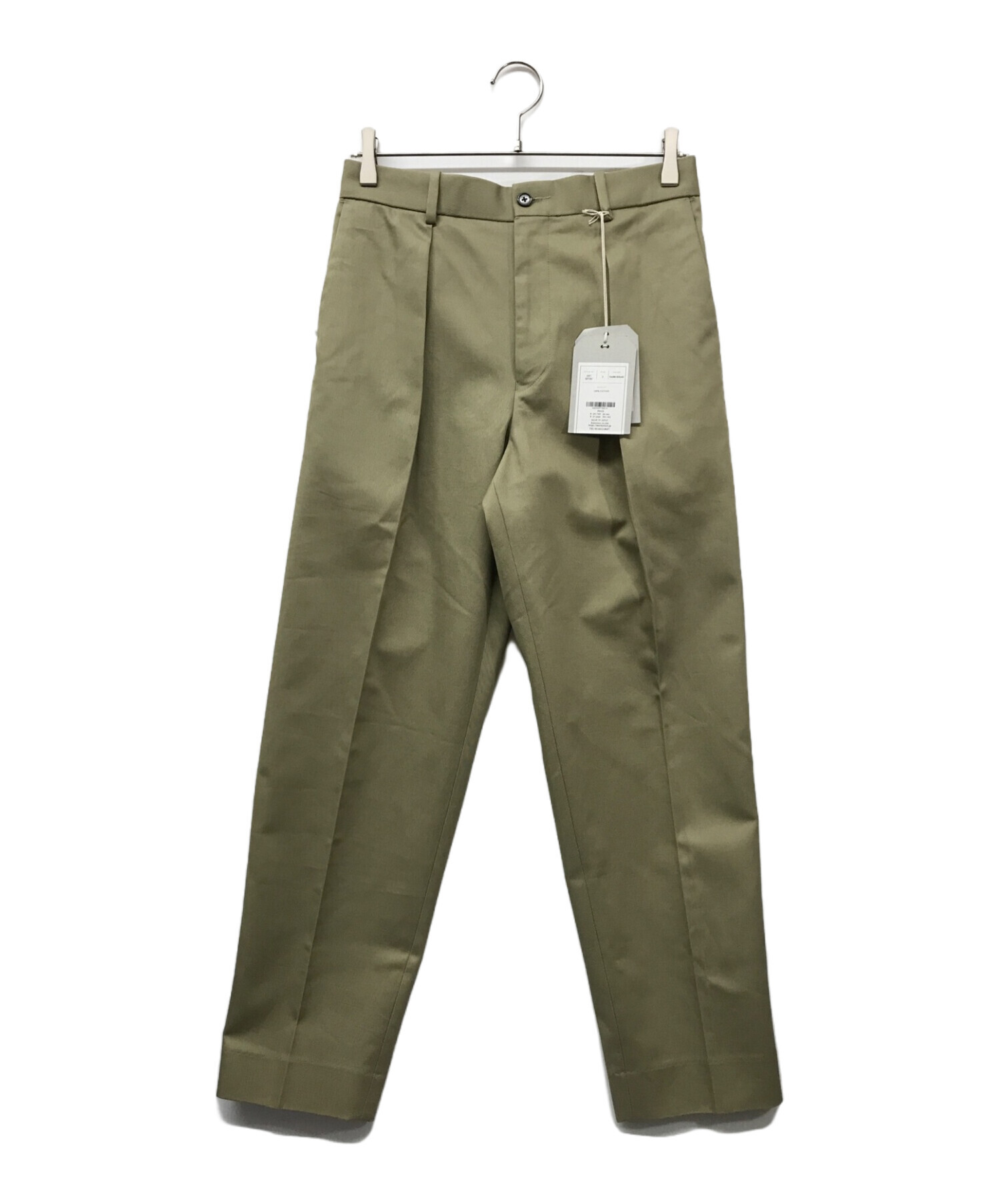 ORGANIC COTTON CAVALRY TWILL PEGTOP TROUSERS オーガニックコットン キャバリーツイル MARKAWARE  マーカウェア 未使用品 タグ付き 日本製 チノパン A22C-02PT02C