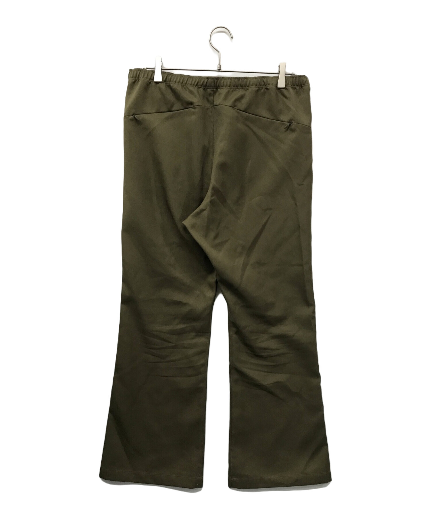 Needles (ニードルズ) W.U. Boot-Cut Pant Pe/C Twill Needles ニードルズ トラックパンツ ジャージ  ブーツカット フレア 日本製 IN154 オリーブ サイズ:M