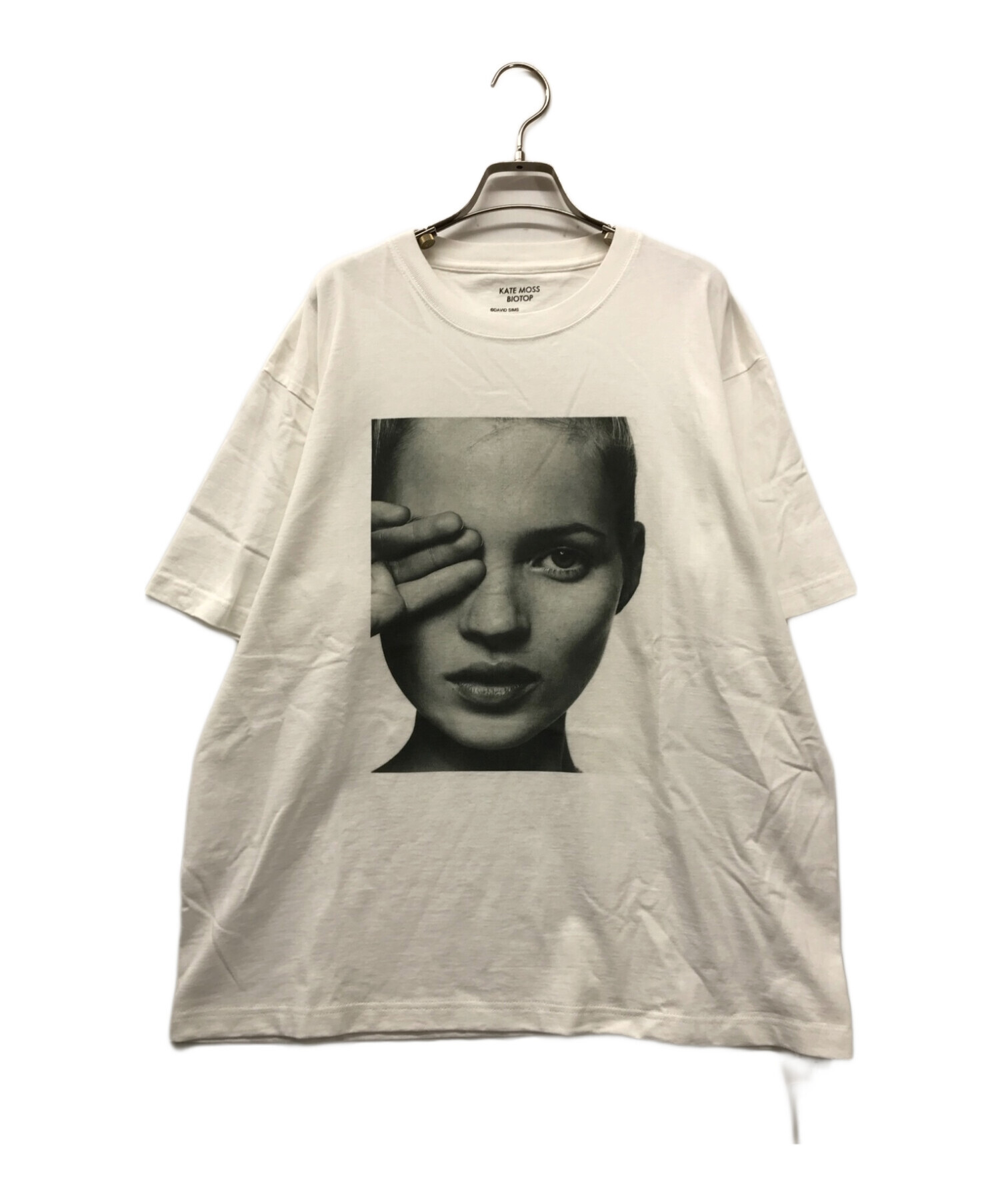 BIOTOP Kate Moss by David Sims Tee BIOTOP ビオトープ ケイトモス フォトＴ photoTshirts  プリントＴ 白Ｔ タグ付き 未使用品 日本製 BOM-73000-C サイズ:XL 未使用品