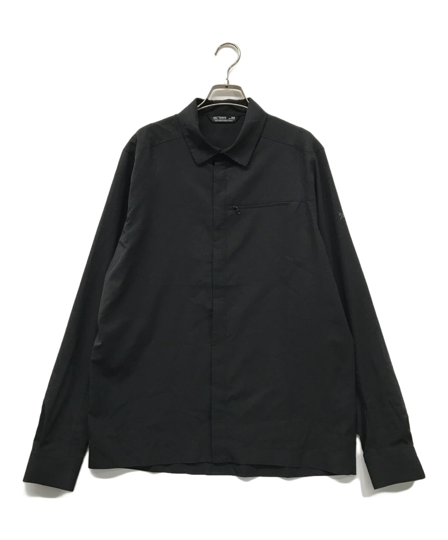 ARC'TERYX (アークテリクス) Skyline LS Shirt ARC'TERYX アークテリクス アーク ロングスリーブシャツ  スナップボタン ジップポケット 比翼 レギュラーカラー 141794 ブラック サイズ:M