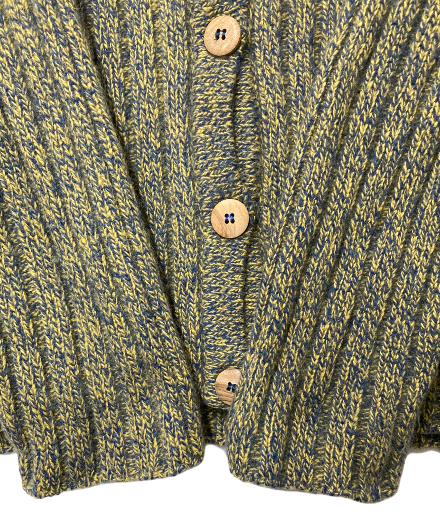 中古・古着通販】BASERANGE (ベースレンジ) TROY CARDIGAN BASERANGE ベースレンジ ケーブルカーディガン  8228-343-0056 ブルー×イエロー サイズ:M｜ブランド・古着通販 トレファク公式【TREFAC FASHION】スマホサイト