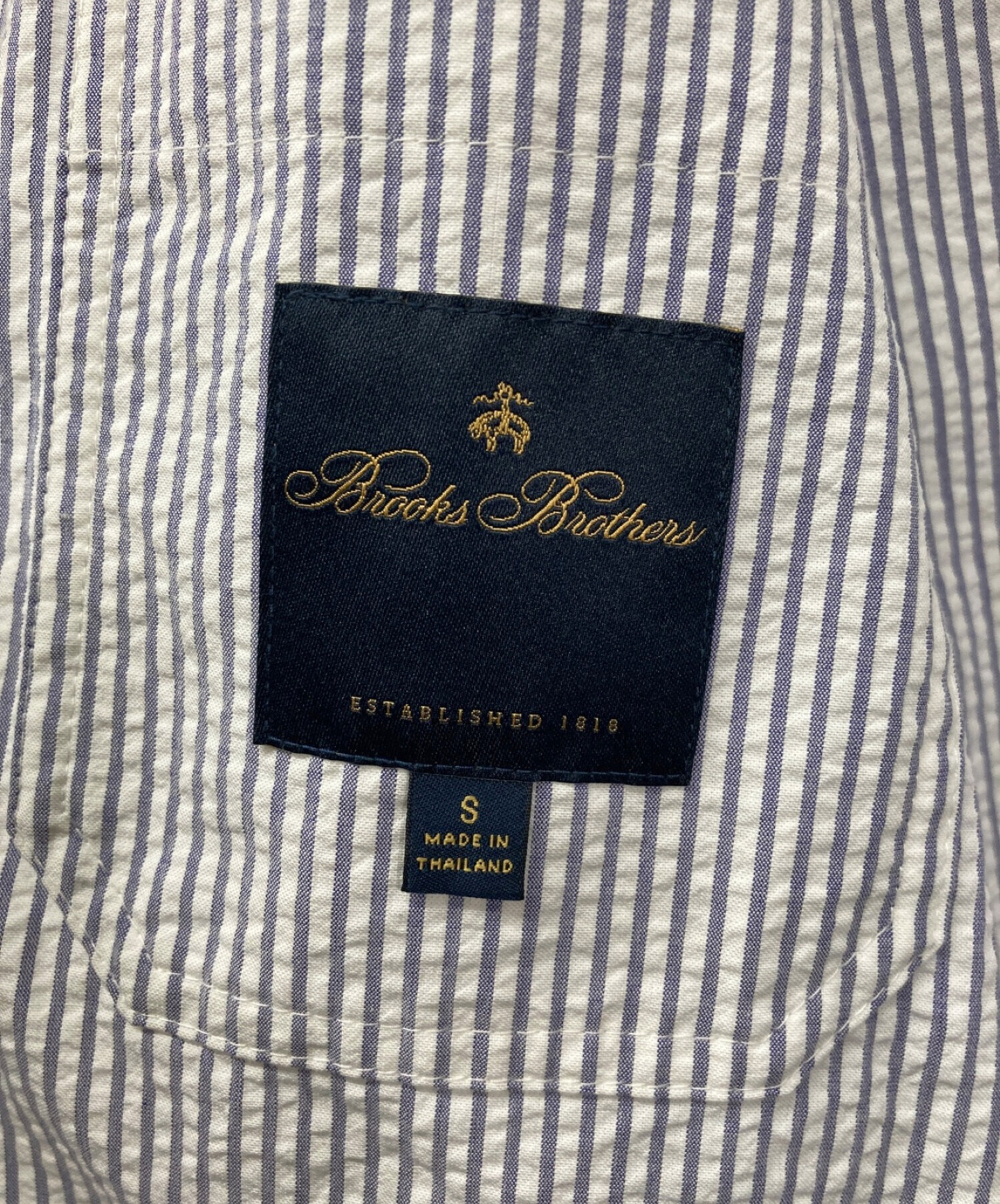 中古・古着通販】BROOKS BROTHERS (ブルックスブラザーズ) ストレッチコットン シアサッカーストライプ チョアジャケット BROOKS  BROTHERS ブルックスブラザーズ グレー×ホワイト サイズ:S｜ブランド・古着通販 トレファク公式【TREFAC FASHION】スマホサイト