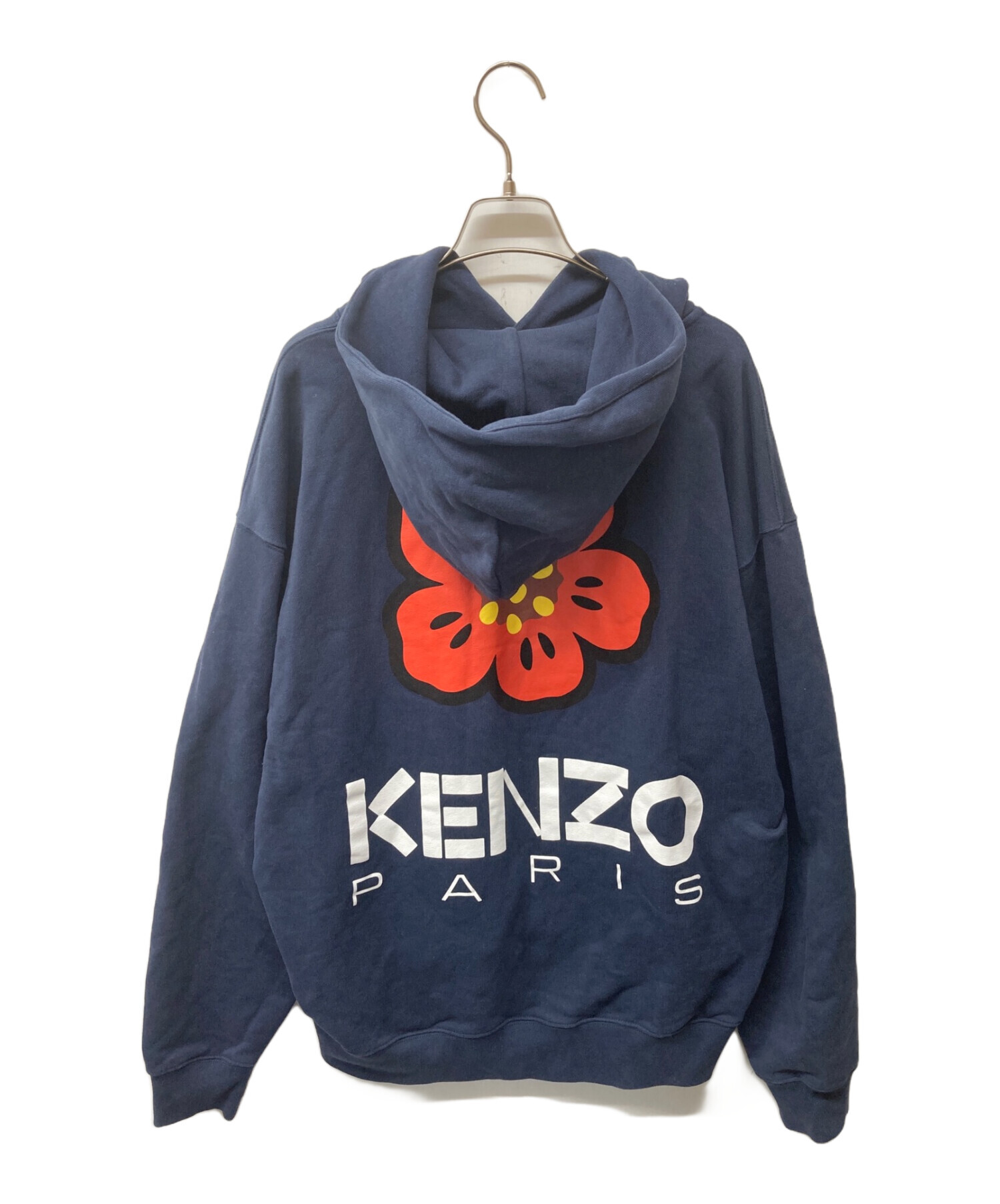 KENZO (ケンゾー) BOKE FLOWER OVERSIZED HOODIE ボケフラワープリントパーカー /パーカー/FD55SW4444ME  ネイビー サイズ:M